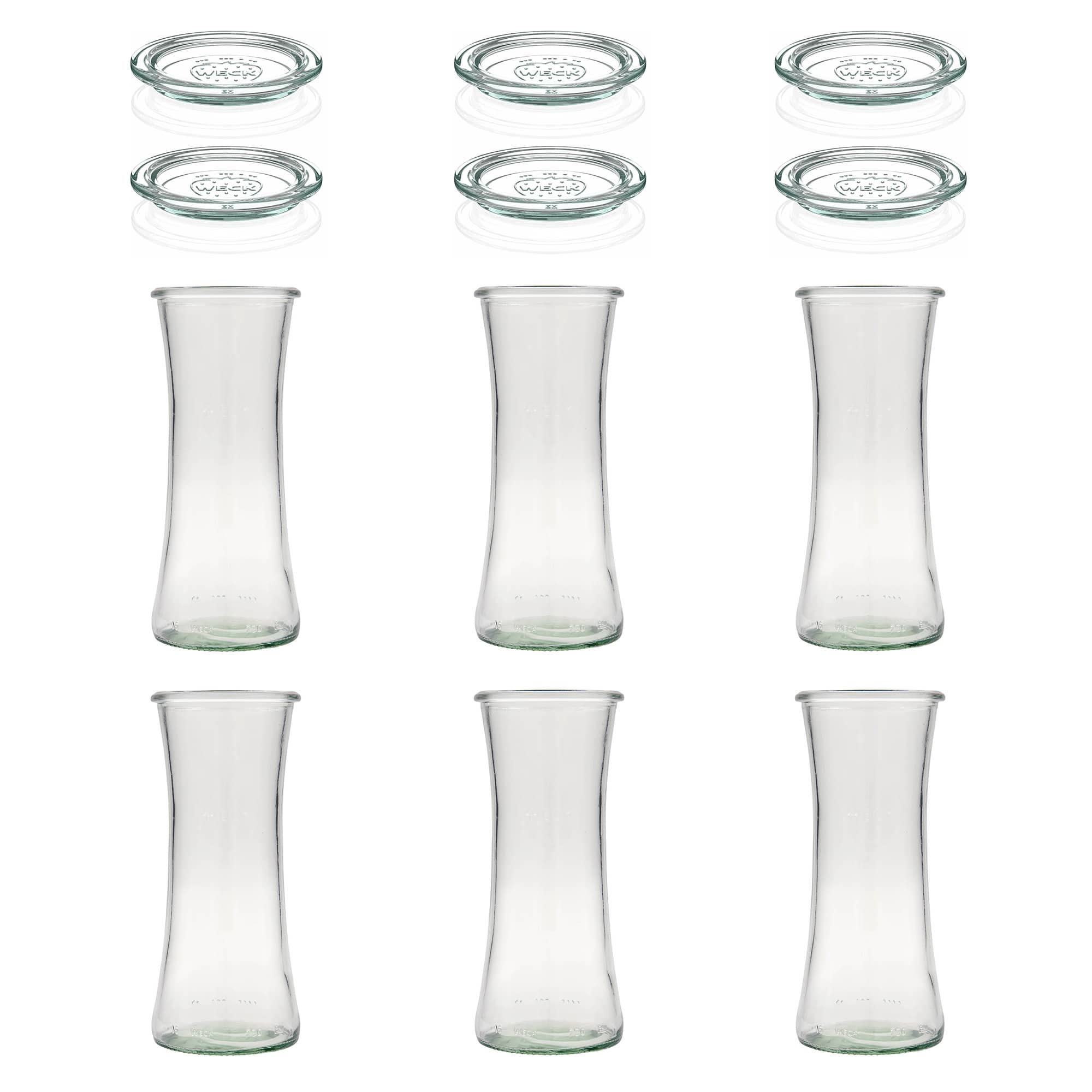 6x 730 ml tarro gourmet WECK con tapa de vidrio RR 80