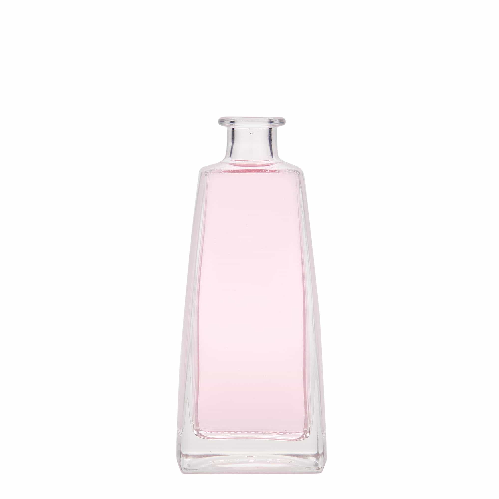 Botella de vidrio de 350 ml «Timmy», rectangular, boca: corcho