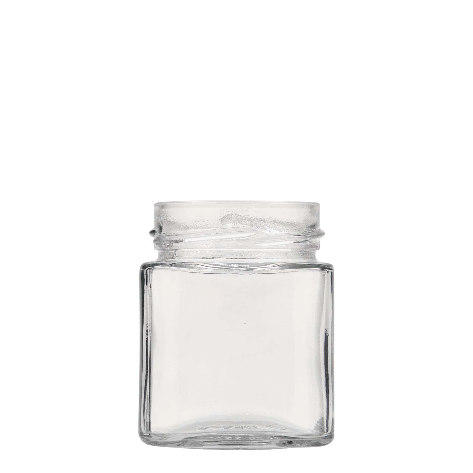 212 ml tarro cuadrado «Ikarus», boca: Deep-Twist-off (DTO 63)