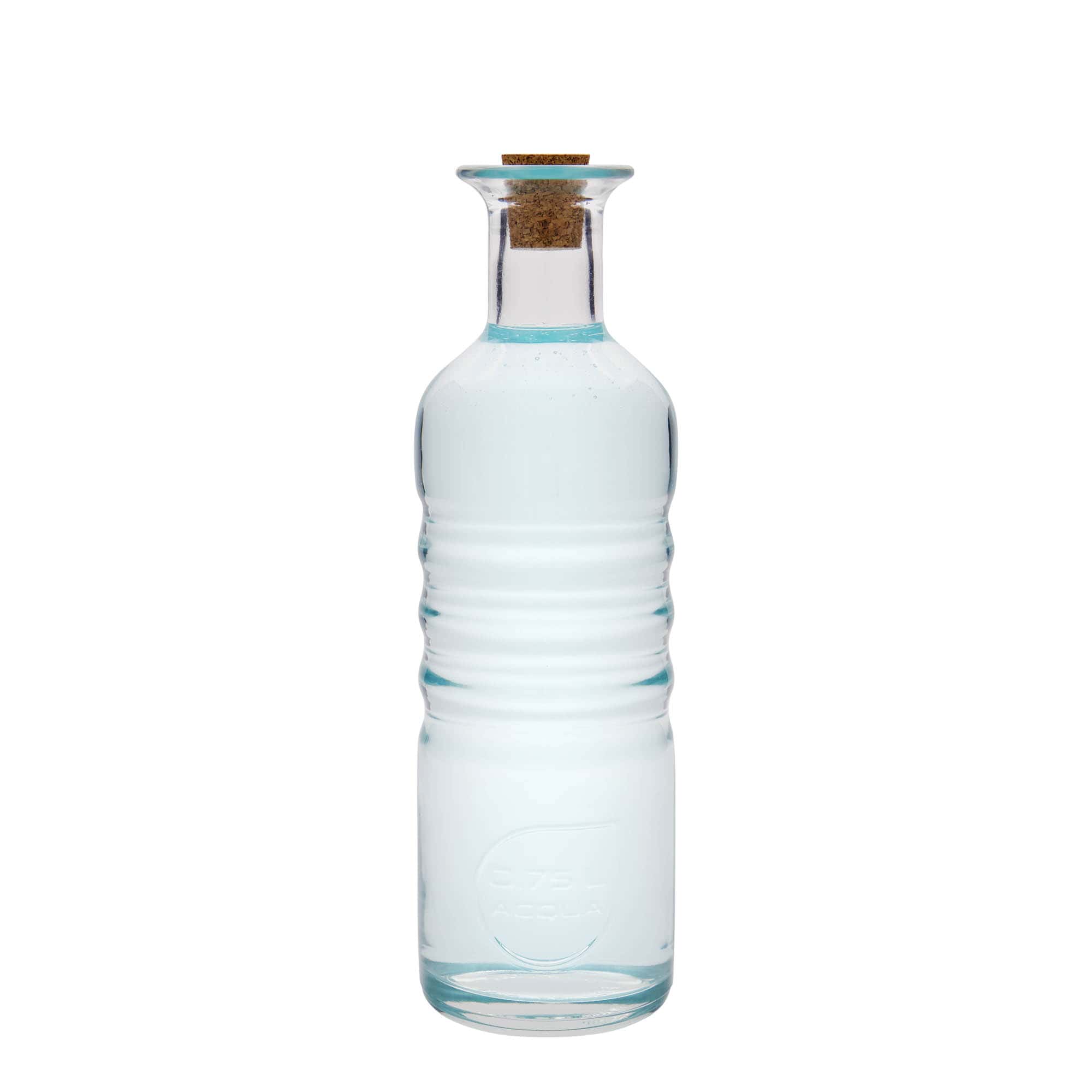 Botella de vidrio de 750 ml «Optima Acqua», boca: corcho