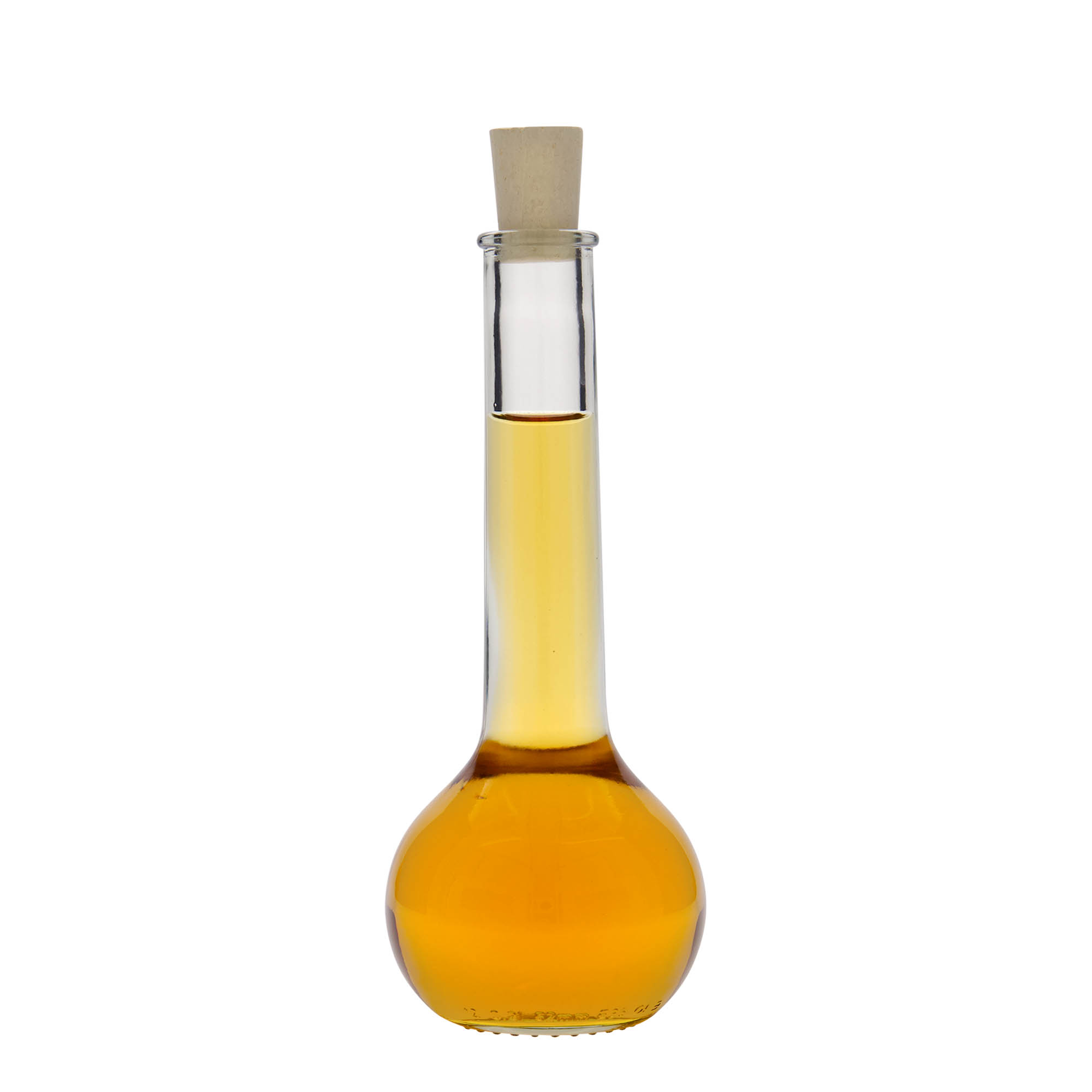 Botella de vidrio de 200 ml 'Tulipano', boca: corcho