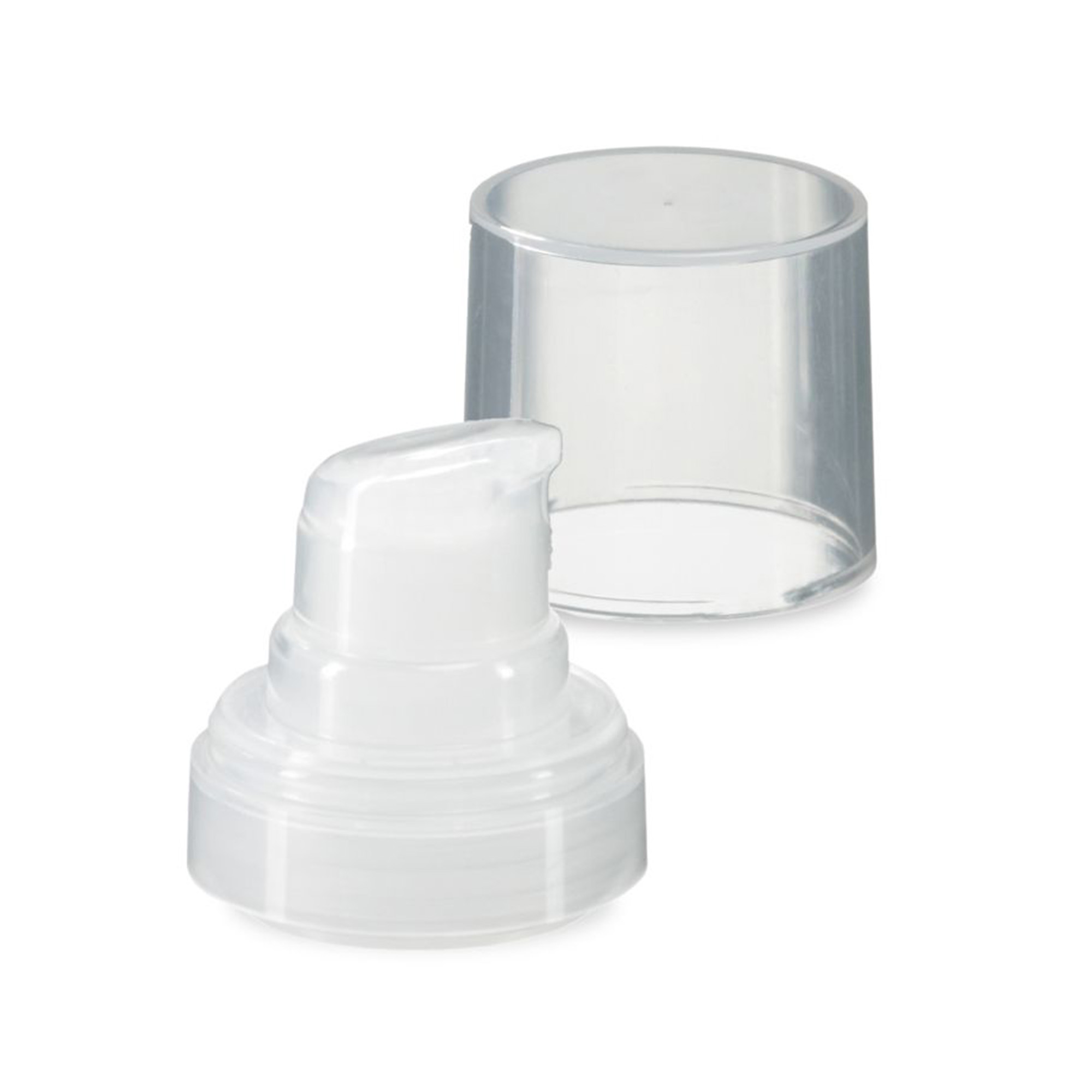 Cabezal Airless Micro natural + tapa de enchufe brillante color natural