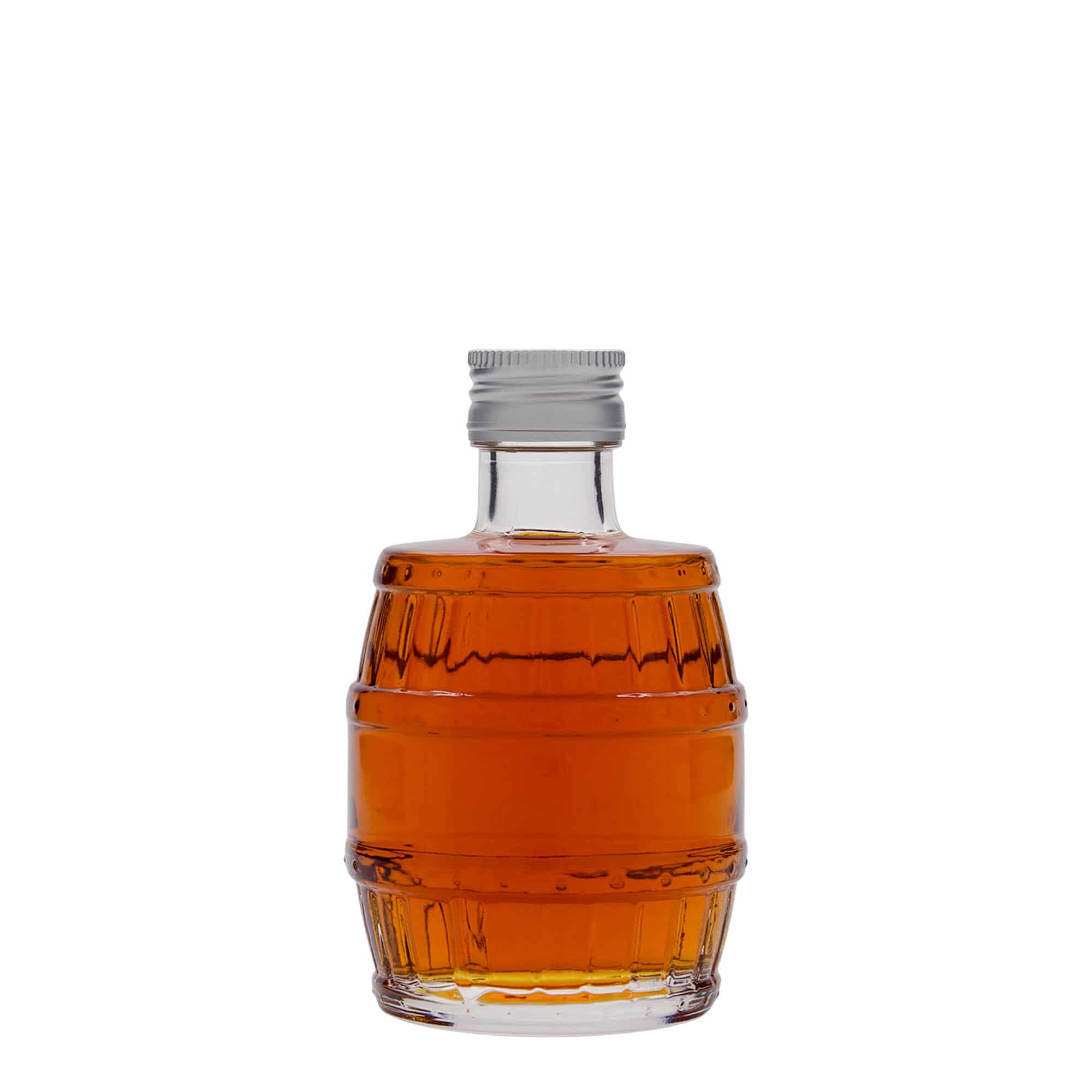 Botella de vidrio 'Barril' de 200 ml, boca: PP 28