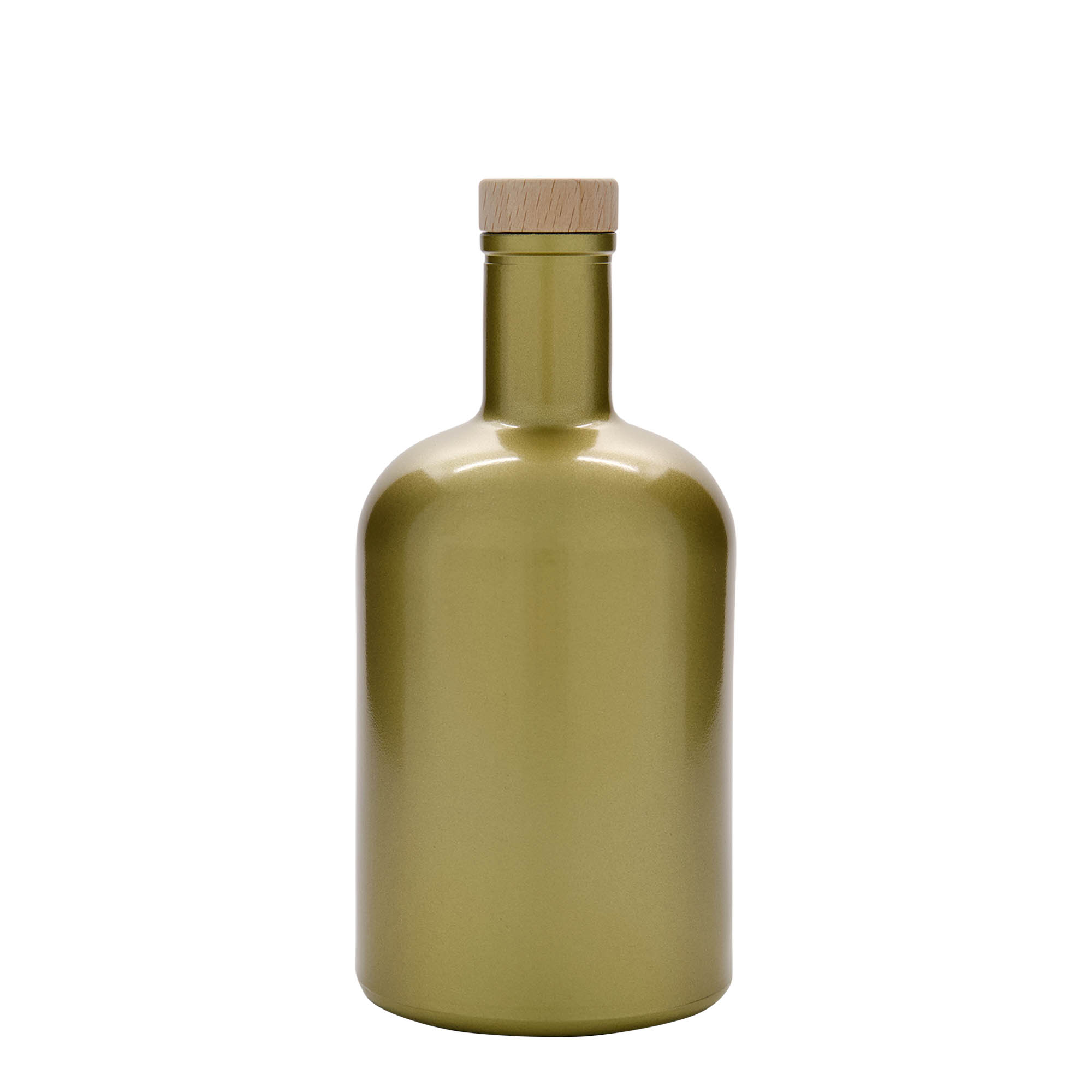 Botella de vidrio de 700 ml 'Gerardino', dorada, boca: corcho