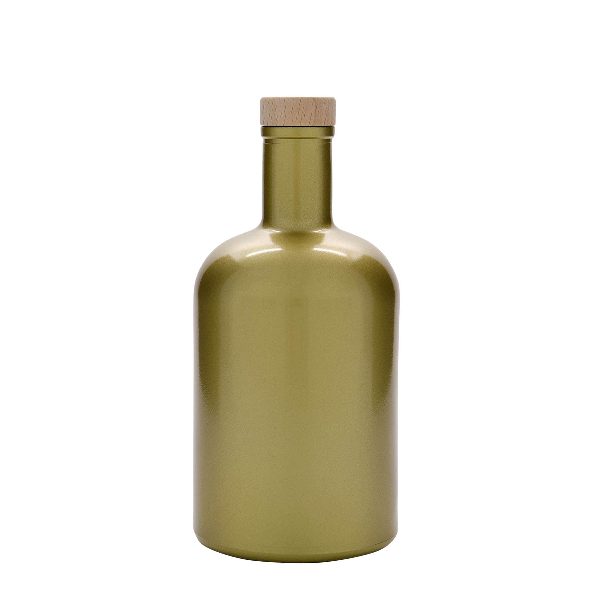 Botella de vidrio de 700 ml 'Gerardino', dorada, boca: corcho