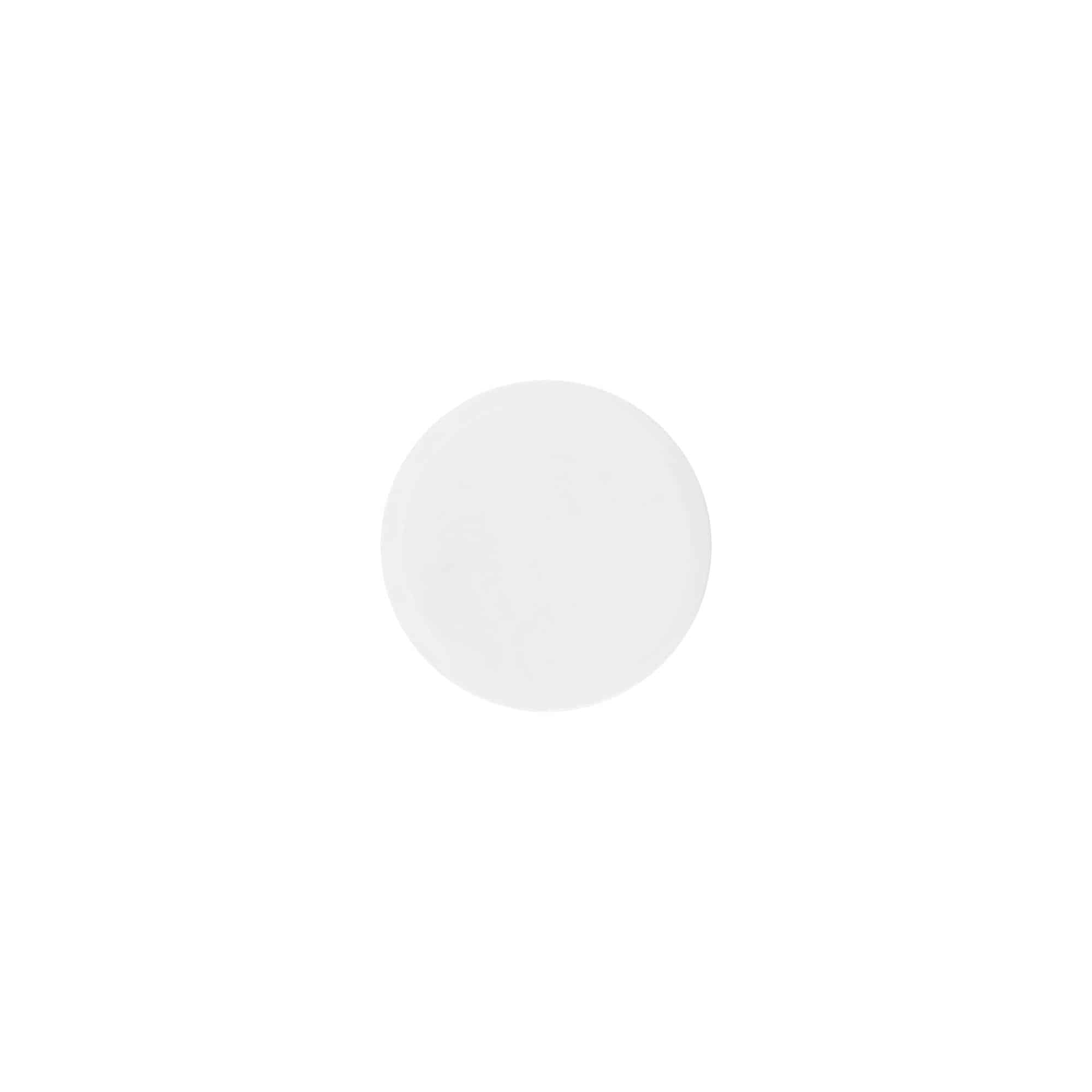 Tapón de rosca 'White Line' de 35 ml, plástico de PP, blanco