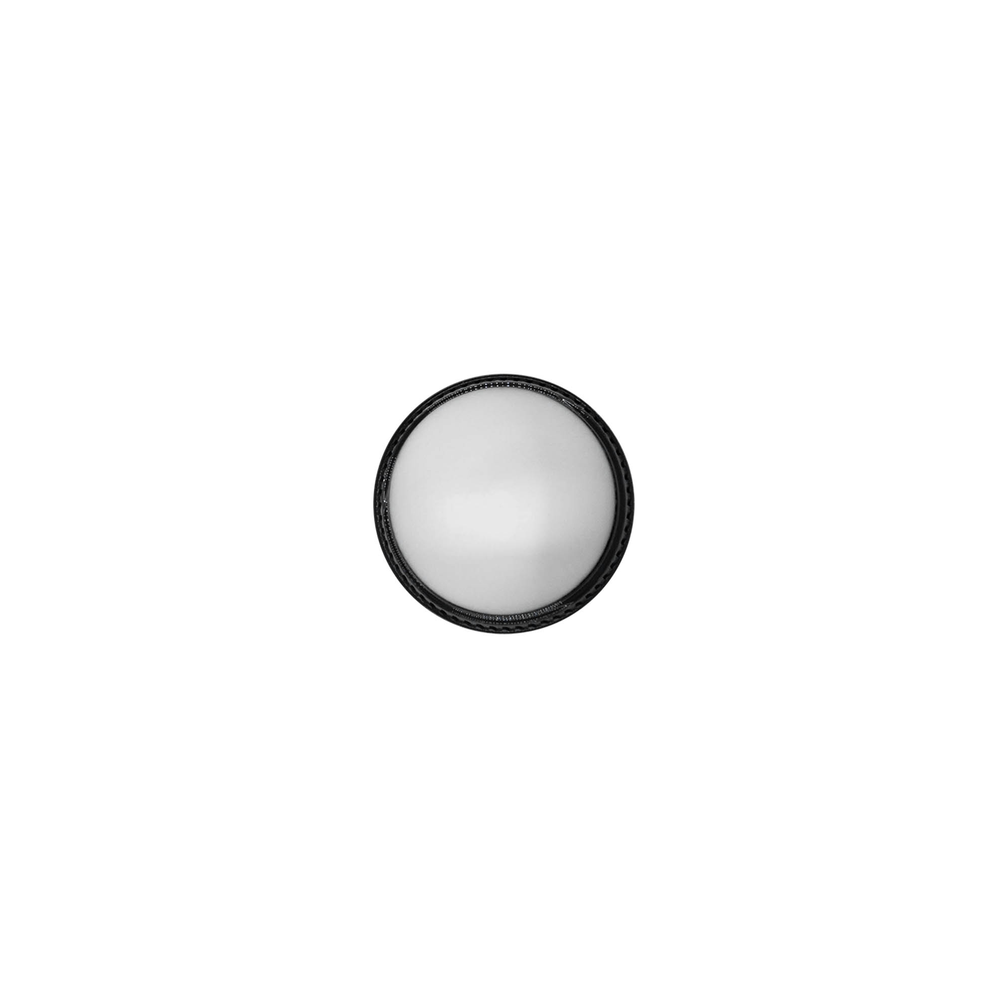 Tapón de rosca para 'Antonella' de 5 ml, plástico de PP, negro