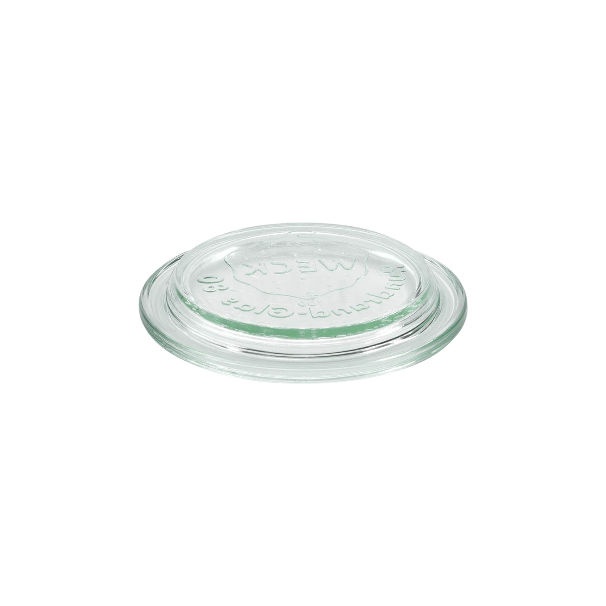 Tapa de vidrio WECK con borde redondo, para boca: RR80 Tapa de vidrio WECK con borde redondo, para boca: RR80