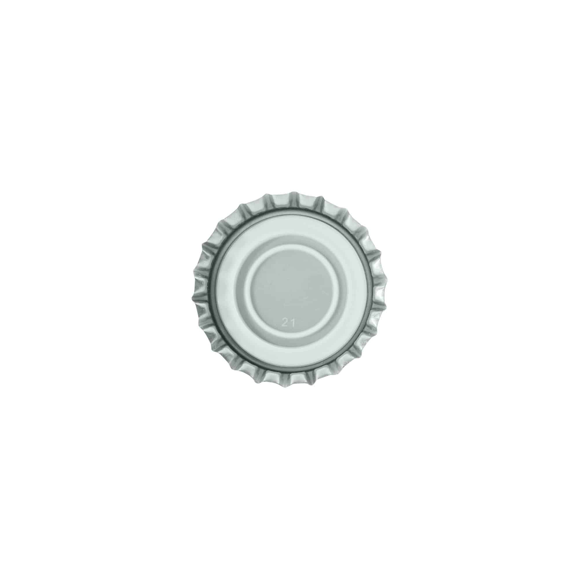 Tapones corona 29 mm, metal, plateado