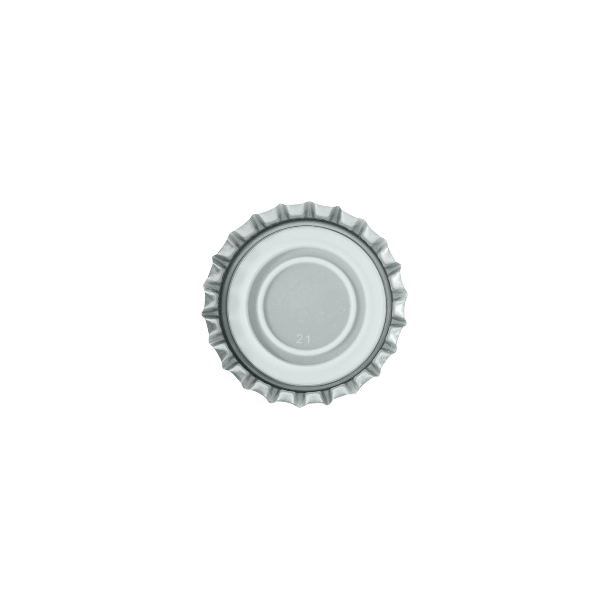 Tapones corona 29 mm, metal, plateado
