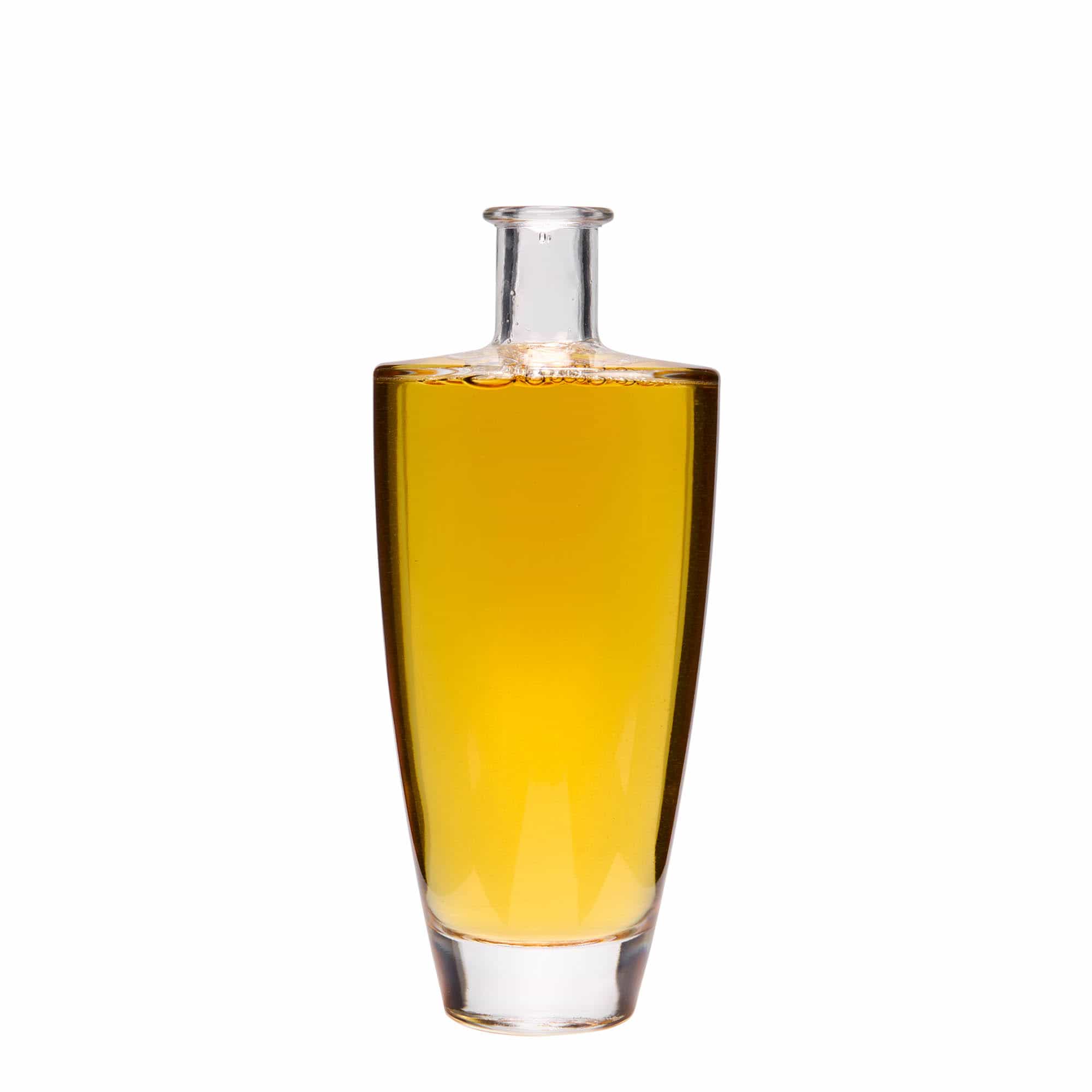 Botella de vidrio 'Vanessa' de 500 ml, ovalada, boca: corcho