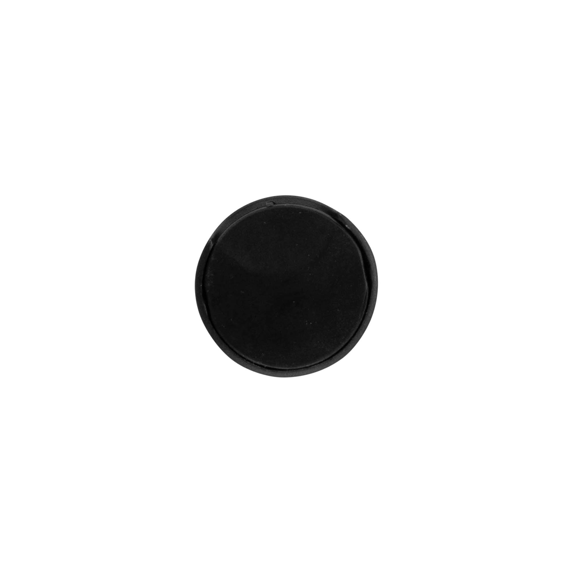 Tapa de rosca Disc Top, plástico PP, negro, para boca: 24/410 Tapa de rosca Disc Top, plástico PP, negro, para boca: 24/410