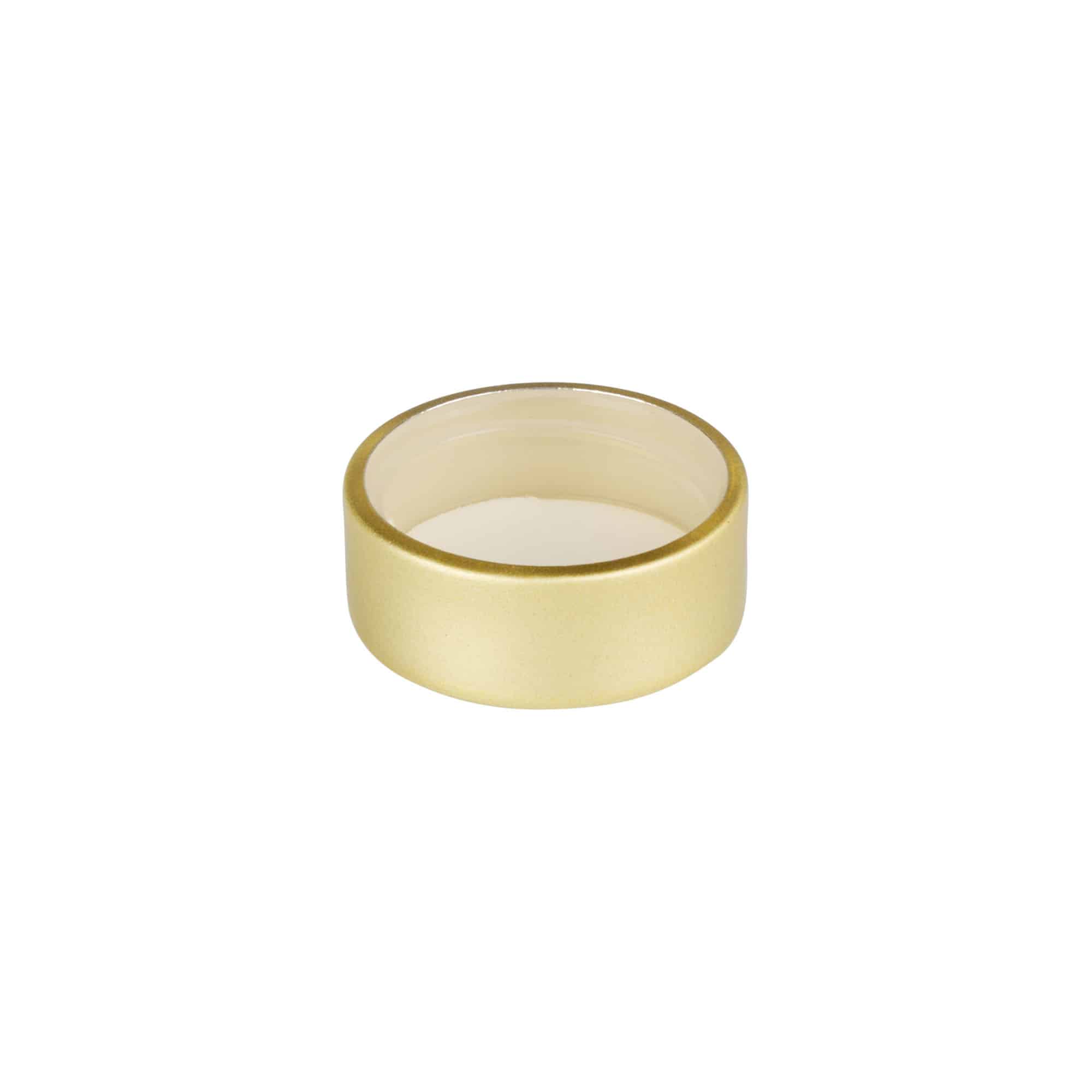 Tapón de rosca, metal, dorado, para boca: GPI 28/400 Tapón de rosca, metal, dorado, para boca: GPI 28/400