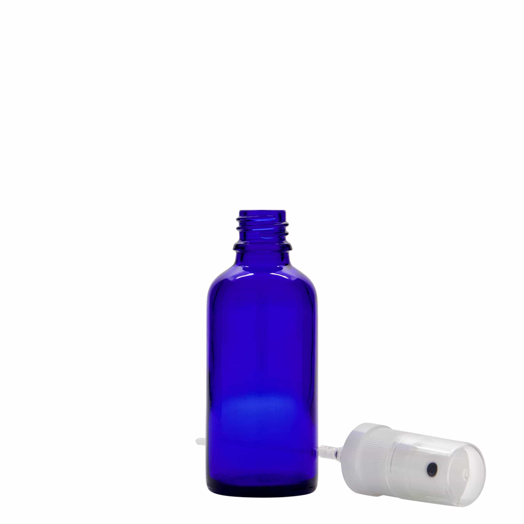 50 ml frasco pulverizador medicamento, vidrio, azul real, boca: DIN 18 50 ml frasco pulverizador medicamento, vidrio, azul real, boca: DIN 18
