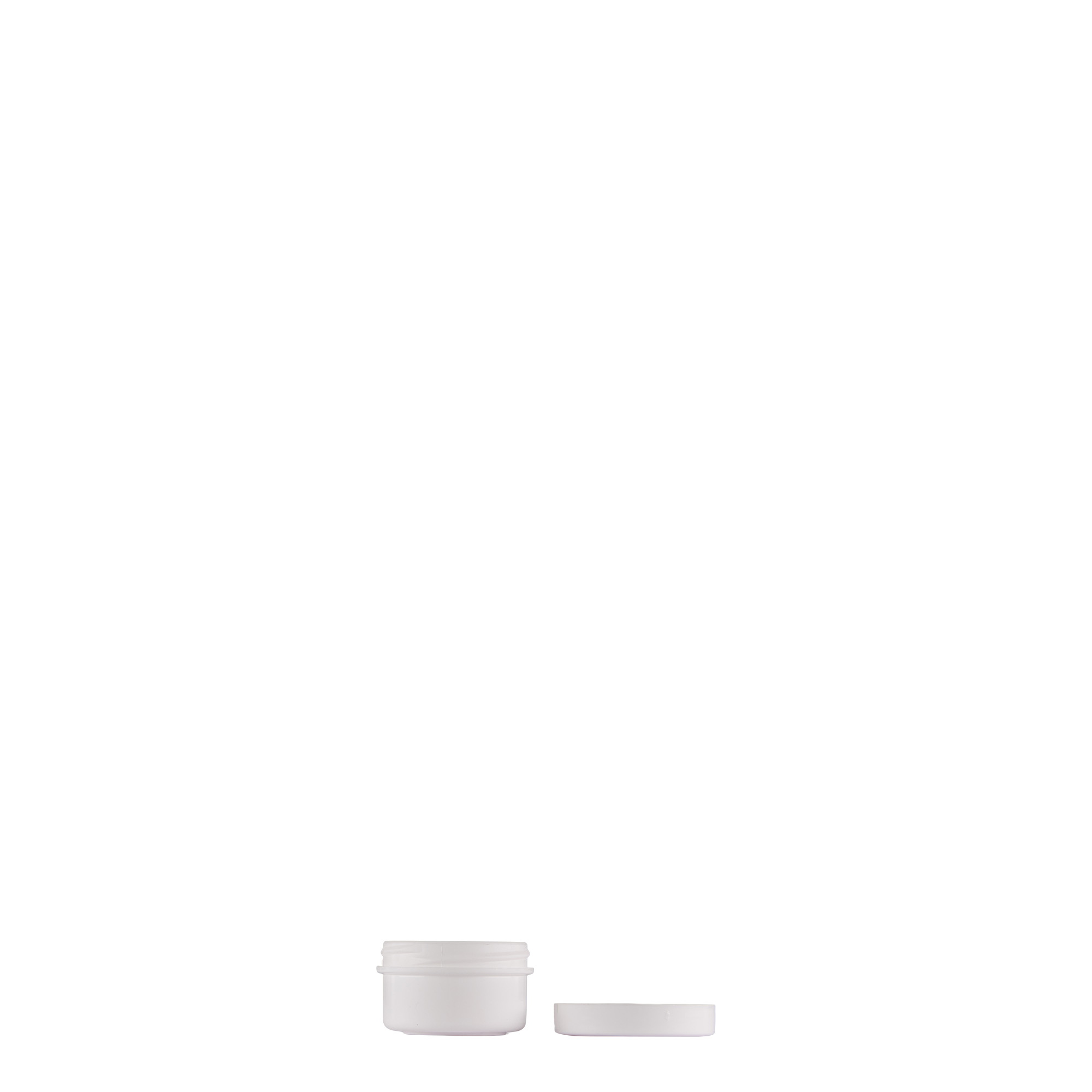 6 ml bote de plástico 'White Line', PP, blanco, boca: cierre de rosca