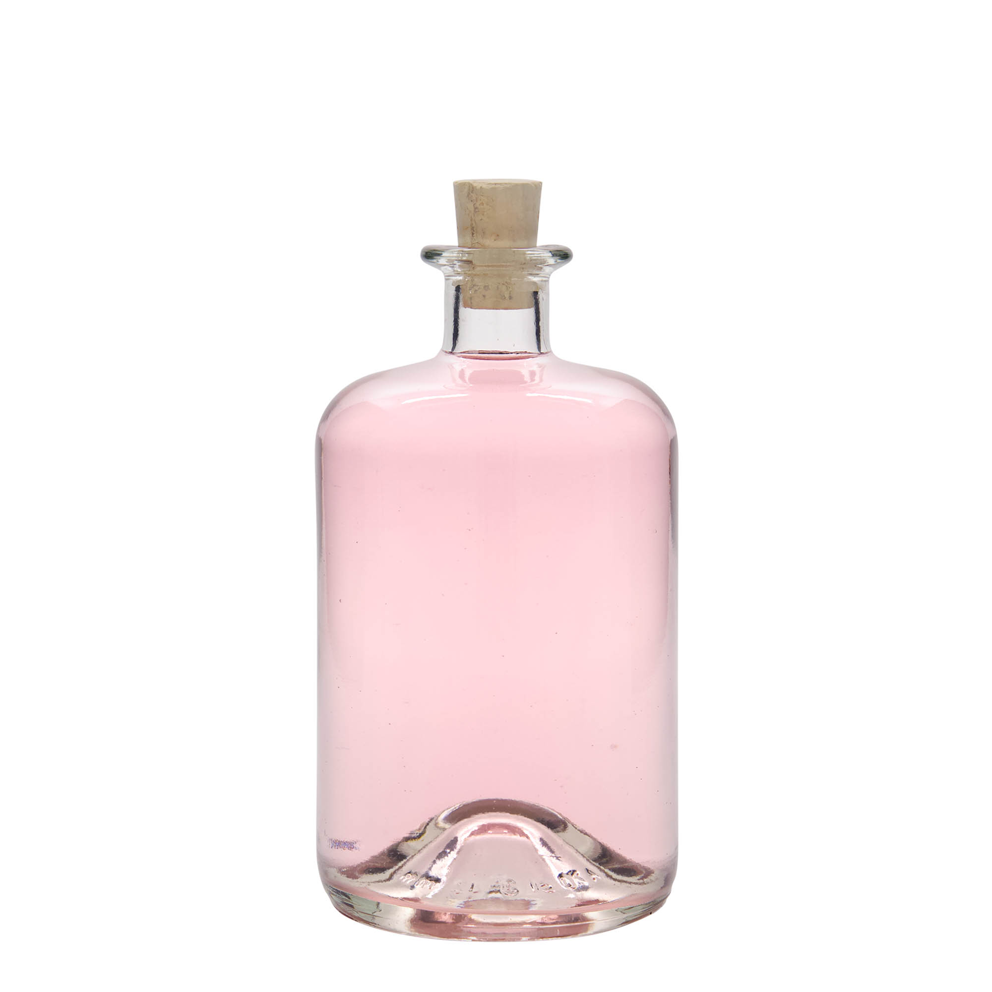 Botella de vidrio de 700 ml para farmacéutico, boca: corcho