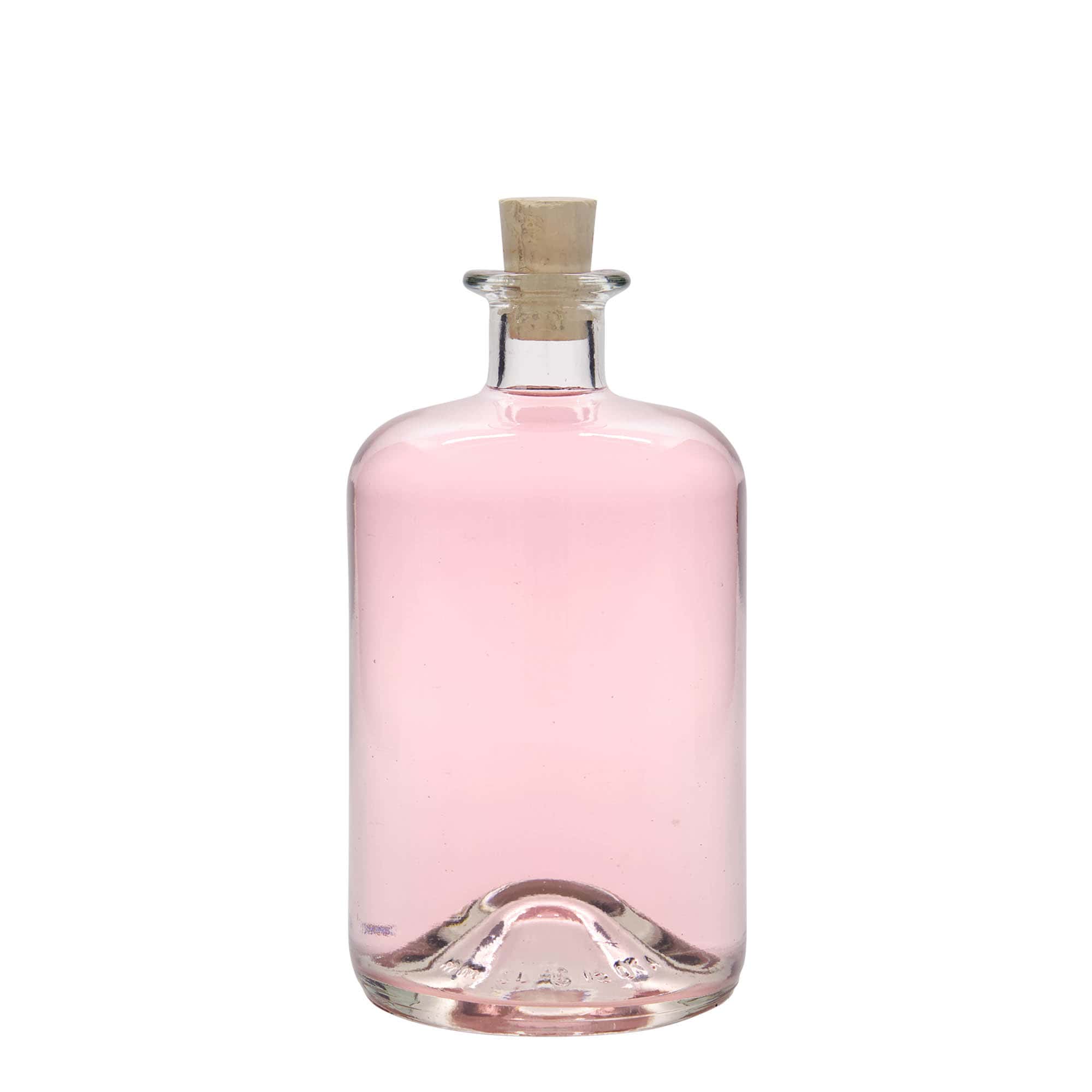 Botella de vidrio de 700 ml para farmacéutico, boca: corcho