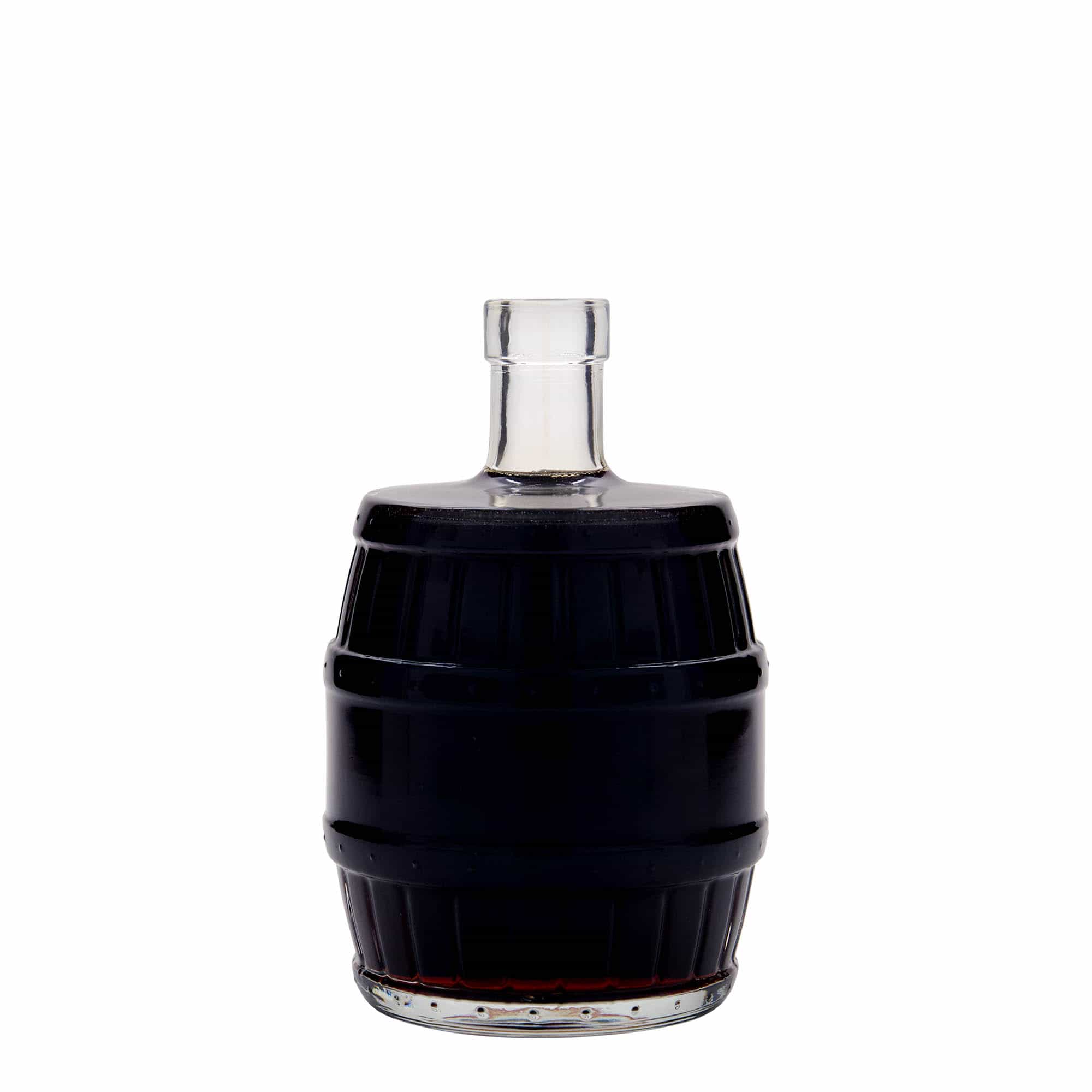 Botella de vidrio 'Barril' de 500 ml, boca: corcho