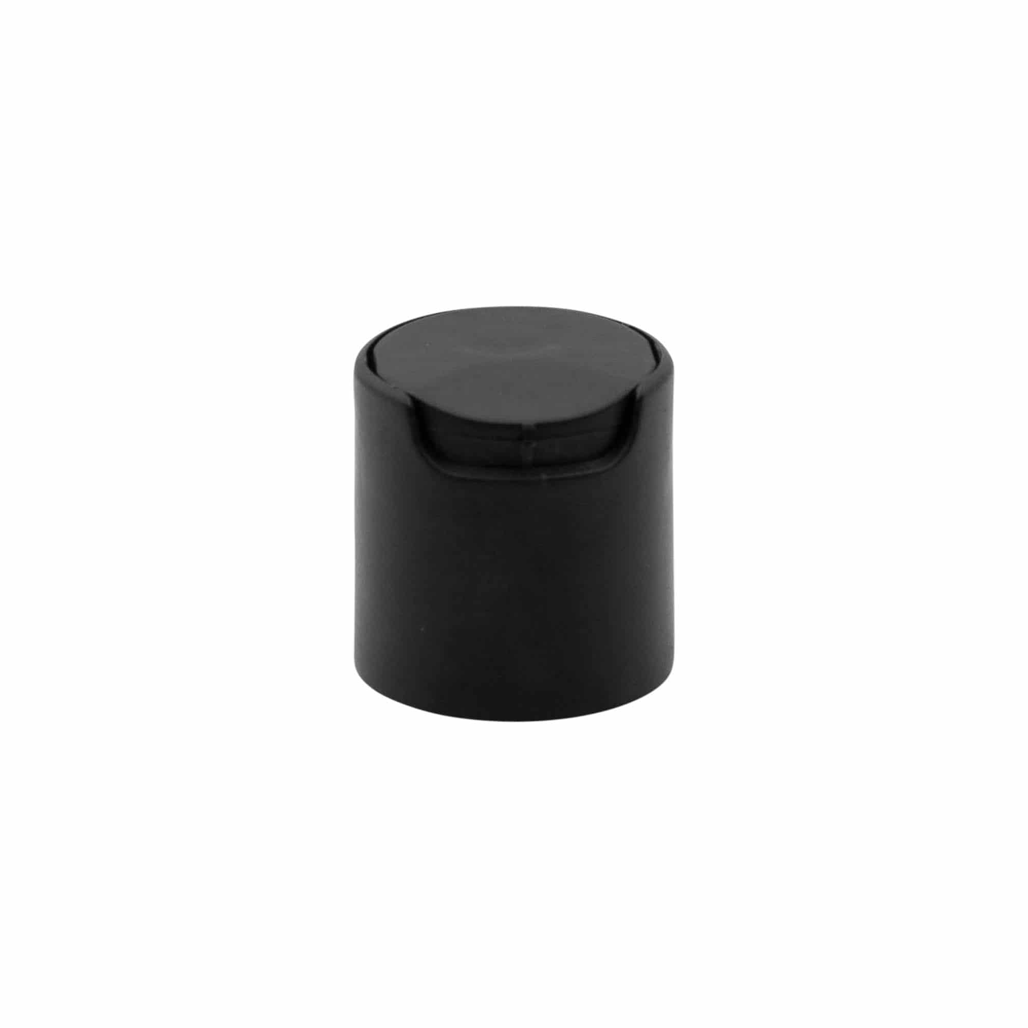 Tapón de rosca 'Disc Top', plástico de PP, negro, para boca: 24/410