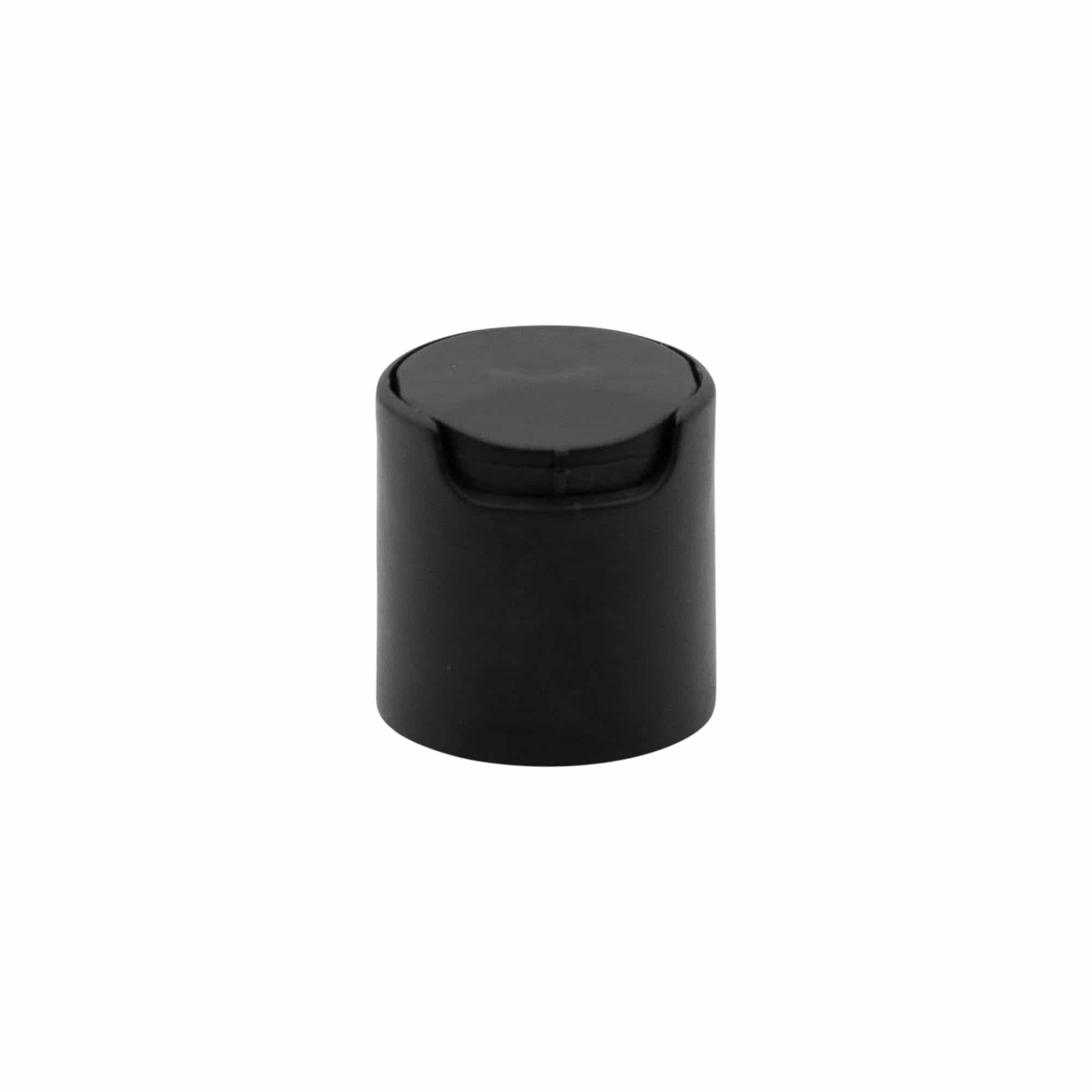 Tapa de rosca Disc Top, plástico PP, negro, para boca: 24/410