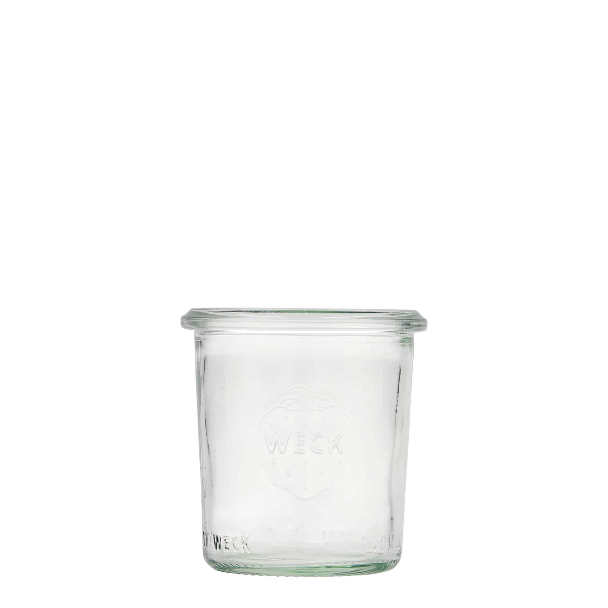 Tarro de vidrio cilíndrico WECK de 140 ml, boca: borde redondo