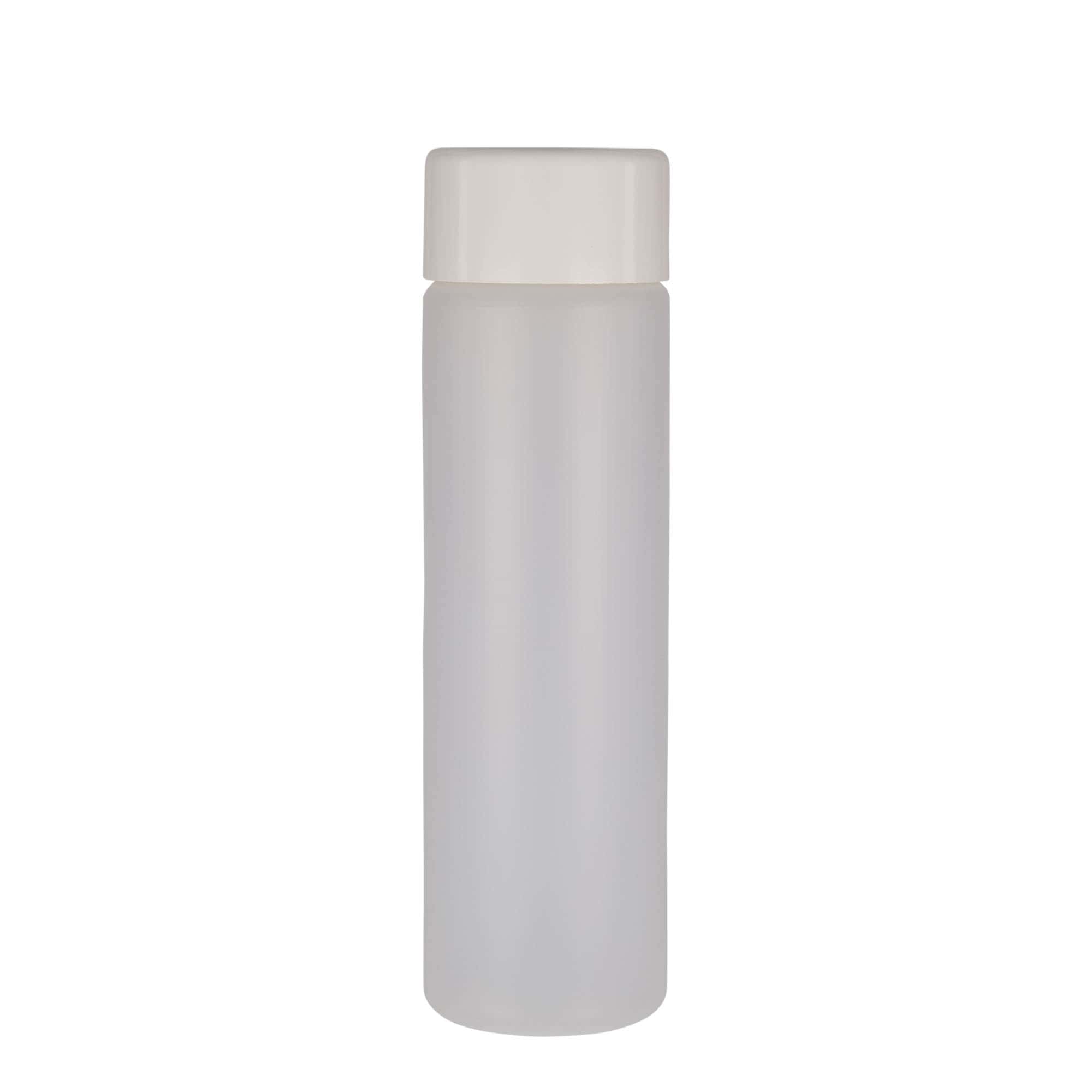 Botella redonda de 500 ml, plástico de PE, natural, boca: tapón de rosca