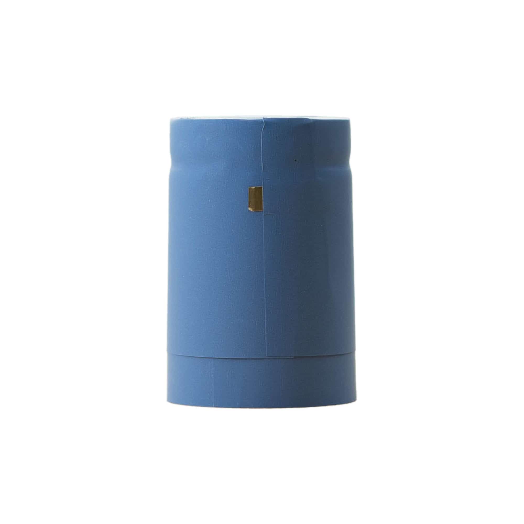 Cápsula termoencogible 32x41, plástico de PVC, azul celeste Cápsula termoencogible 32x41, plástico de PVC, azul celeste