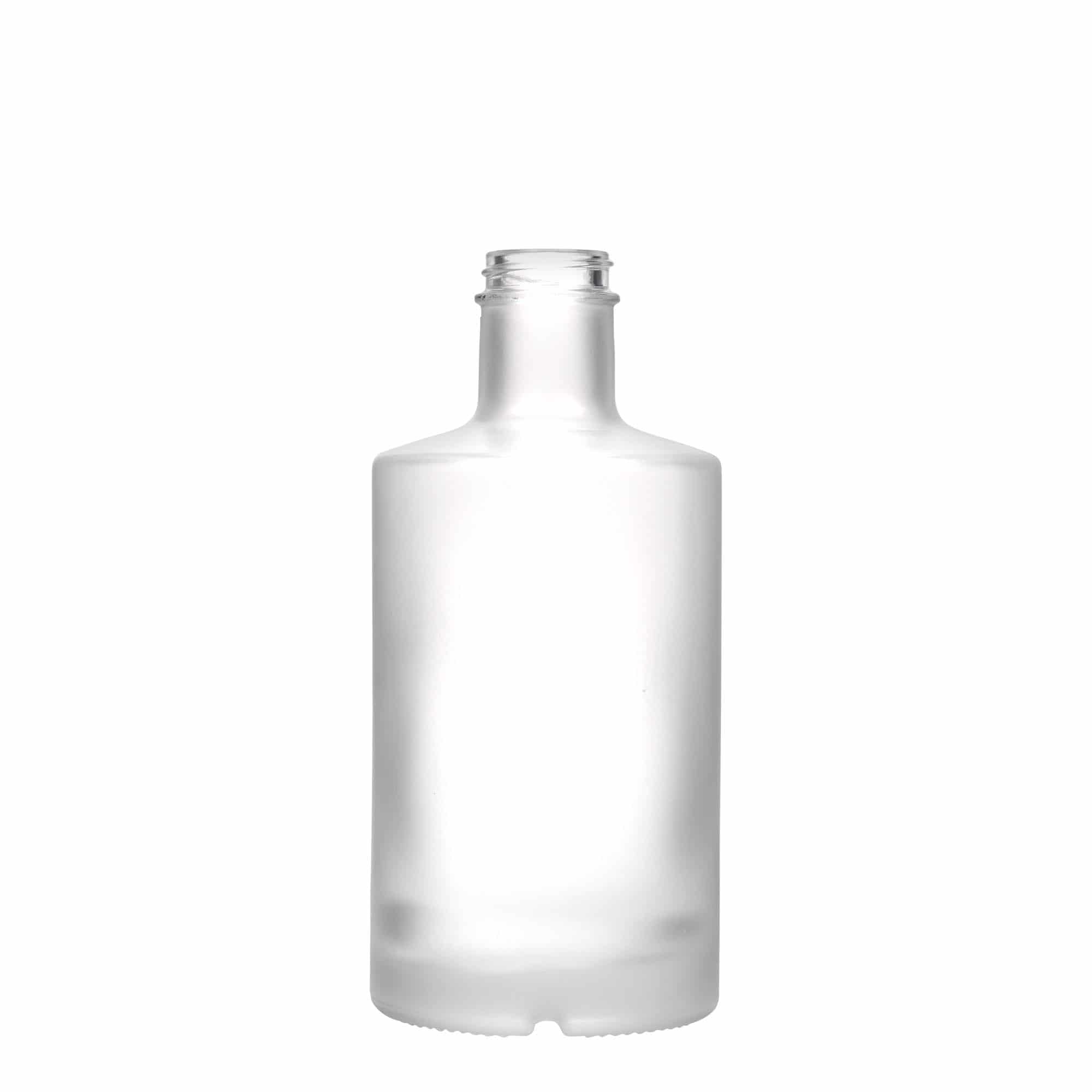 Botella de vidrio 'Caroline' de 500 ml, efecto helado, boca: GPI 33