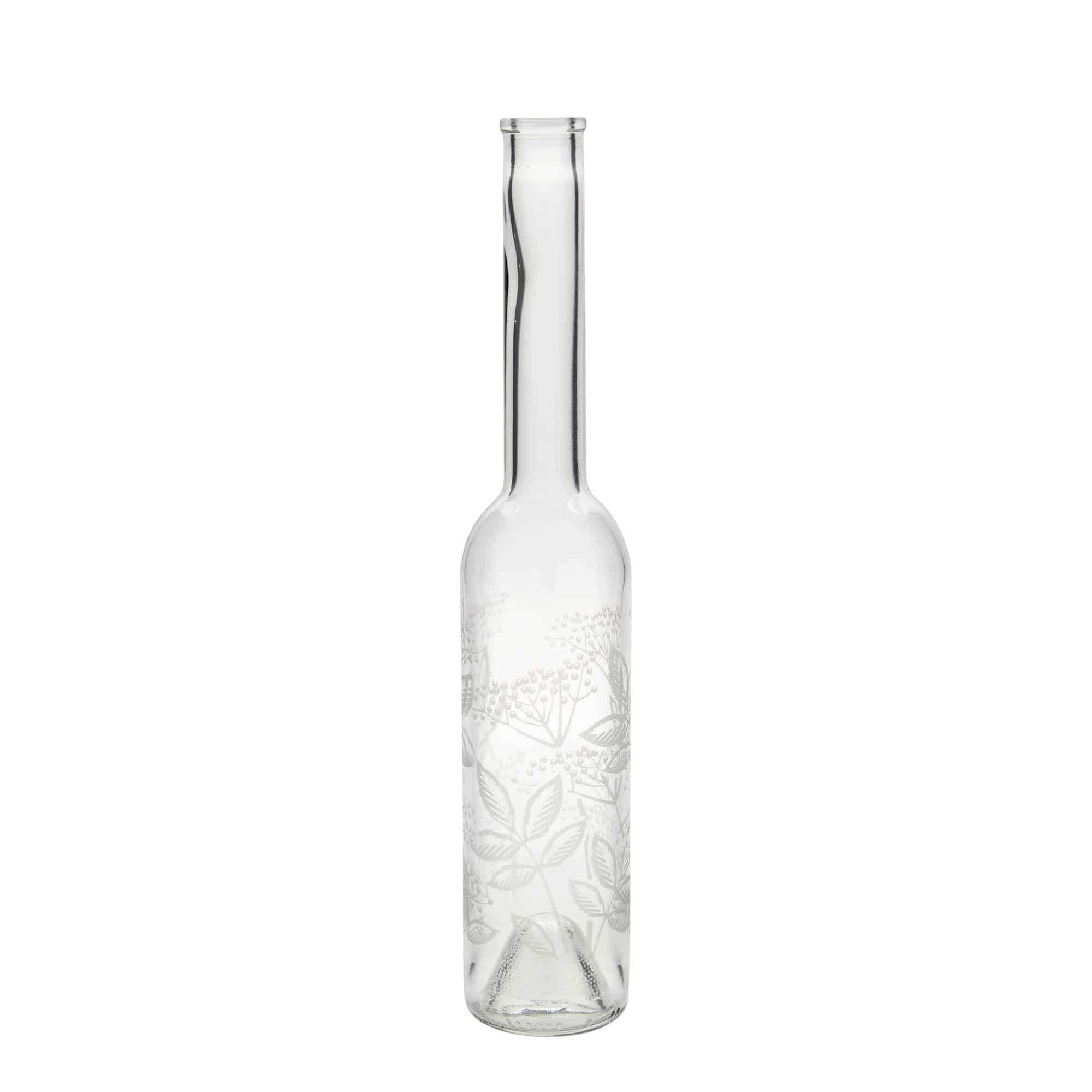 Botella de vidrio 'Opera' de 350 ml, motivo: saúco, boca: corcho Botella de vidrio 'Opera' de 350 ml, motivo: saúco, boca: corcho