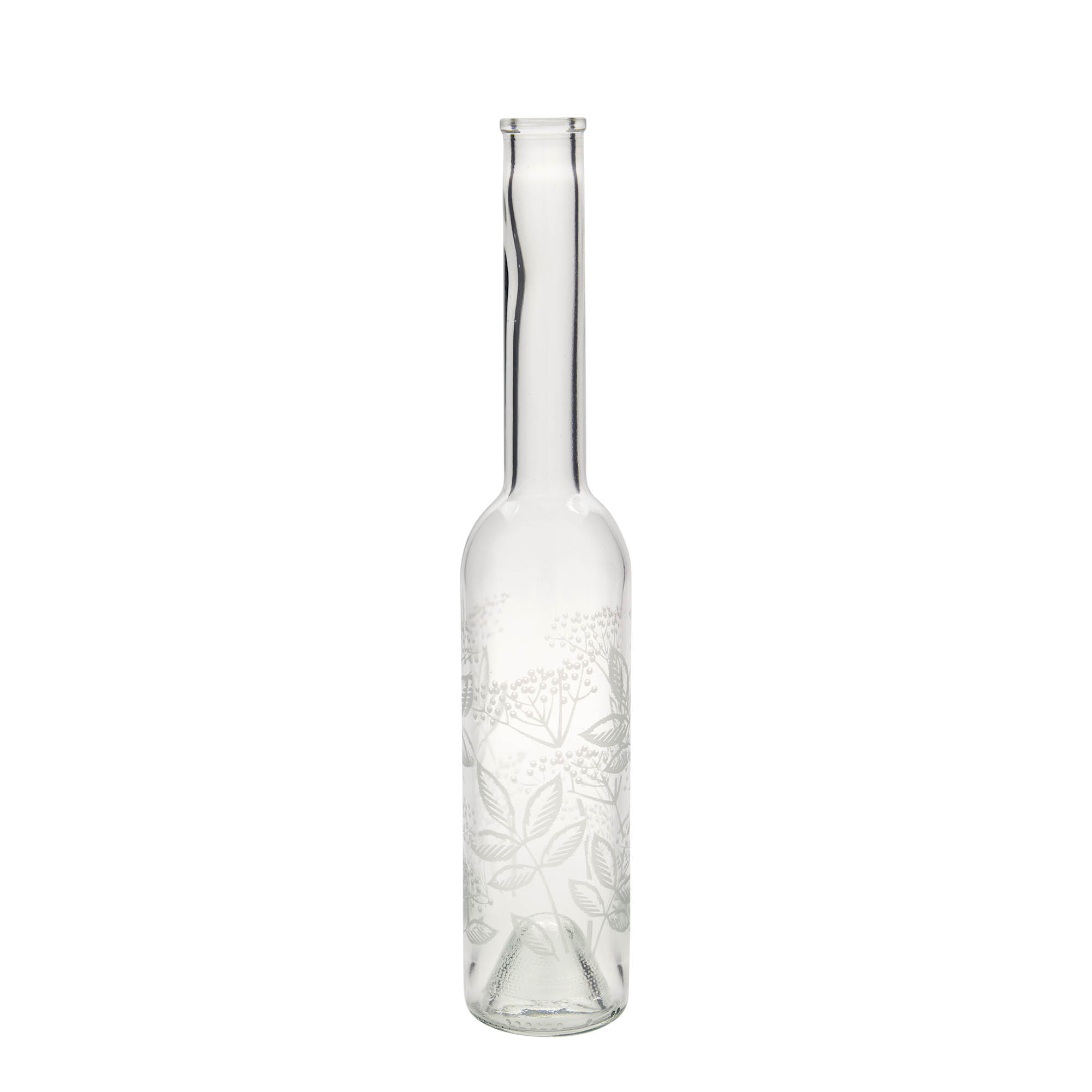 Botella de vidrio de 350 ml 'Opera', motivo: saúco, boca: corcho