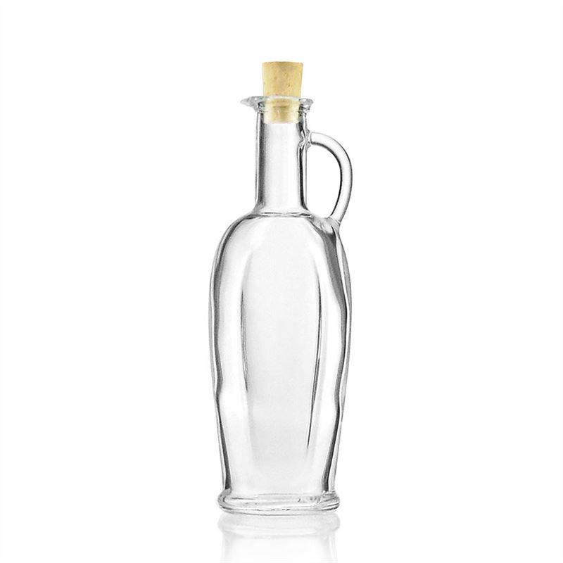 Botella de vidrio de 250 ml 'Eleganta', ovalada, boca: corcho Botella de vidrio de 250 ml 'Eleganta', ovalada, boca: corcho