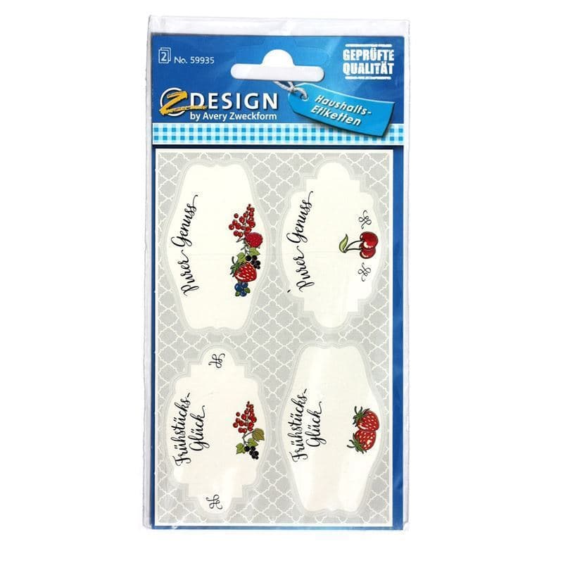 Etiquetas Zweckform 'Desayuno', papel, multicolor