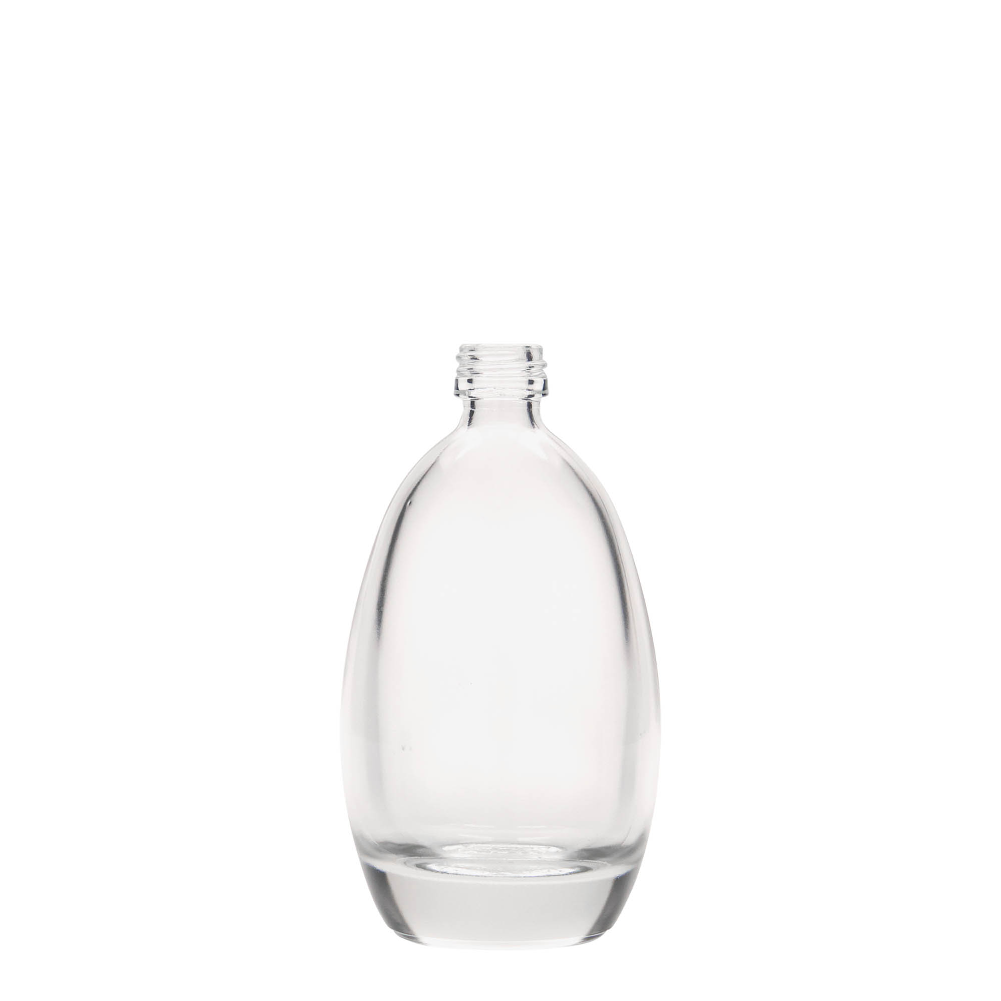 Botella de vidrio de 100 ml 'Huevo', boca: PP 18 Botella de vidrio de 100 ml 'Huevo', boca: PP 18
