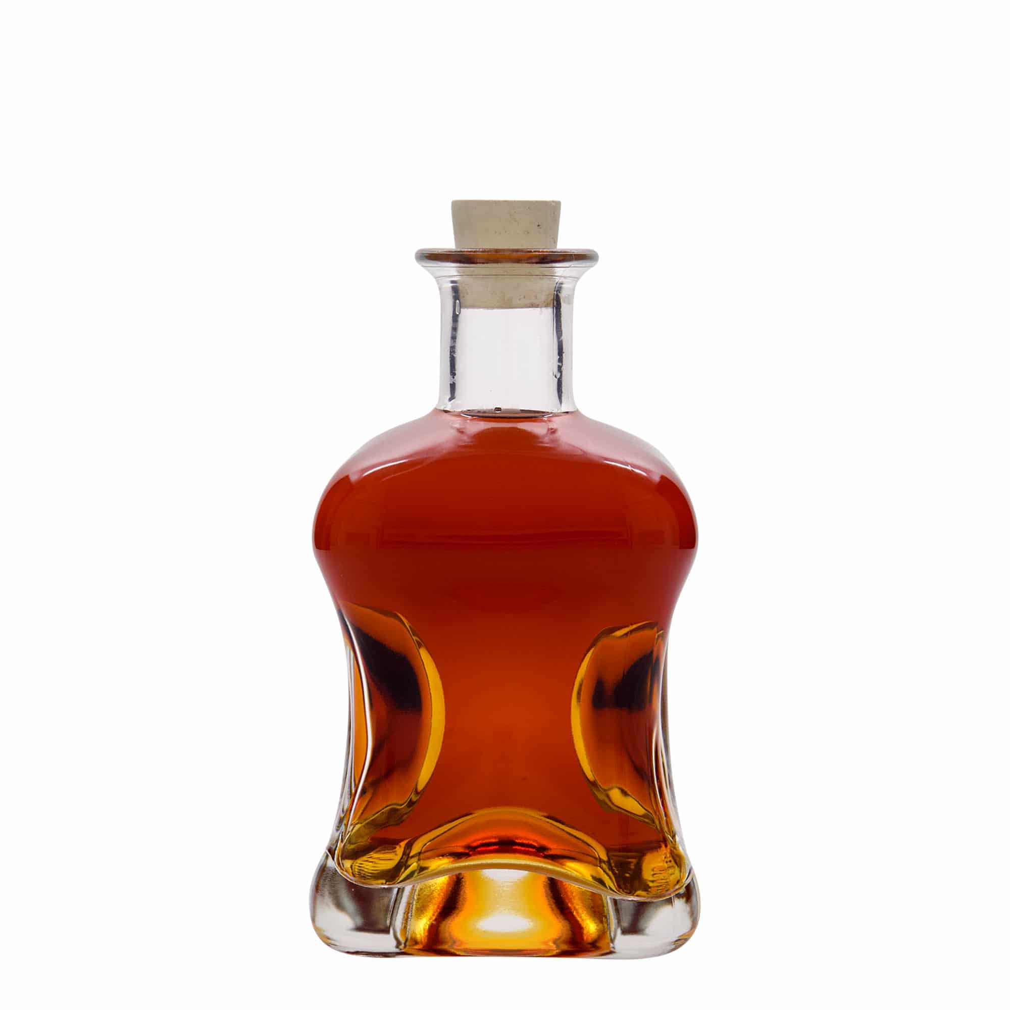Botella de vidrio 'Dublin' de 500 ml, cuadrada, boca: corcho