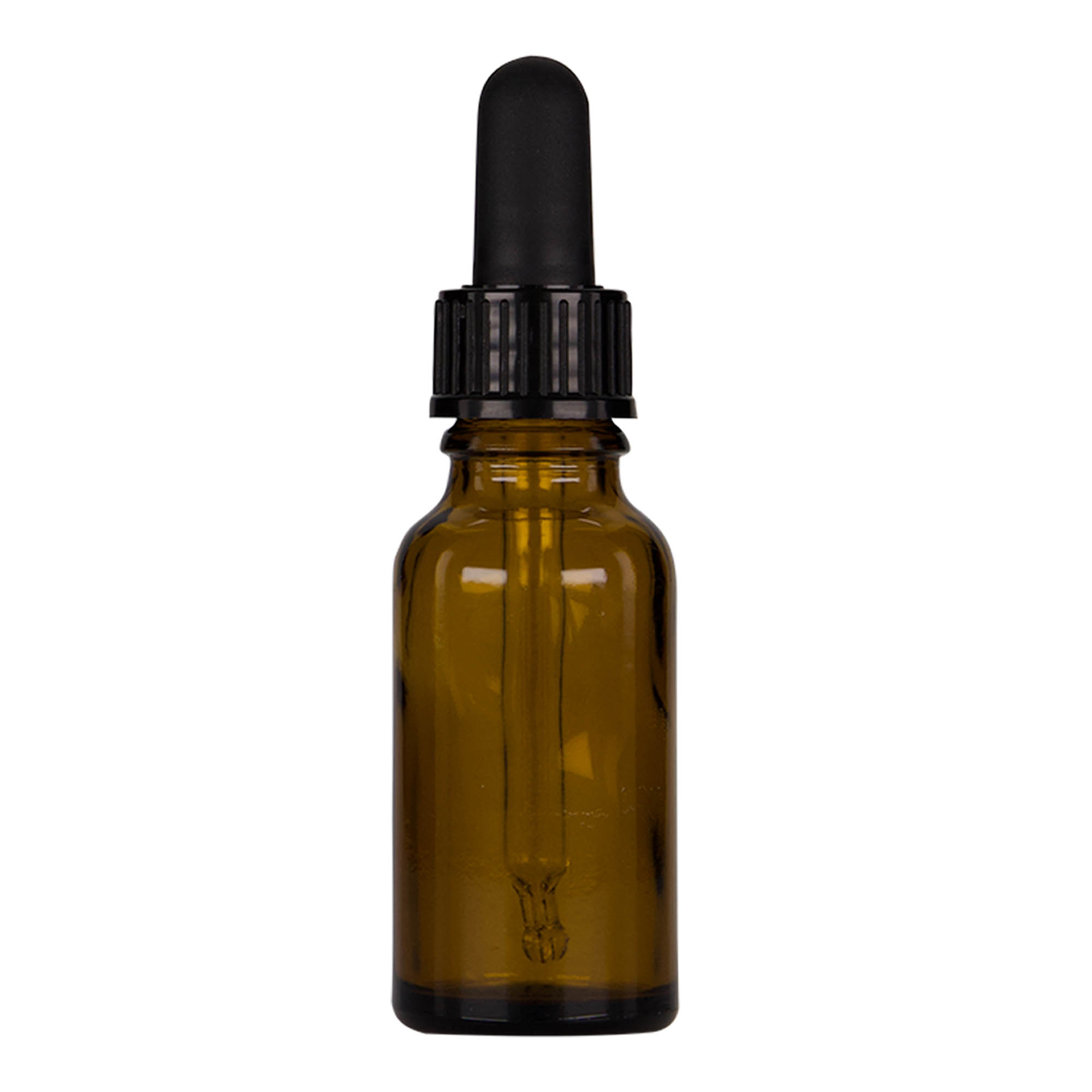 Frasco cuentagotas de 20 ml para medicina, vidrio, marrón-negro, boca: DIN 18