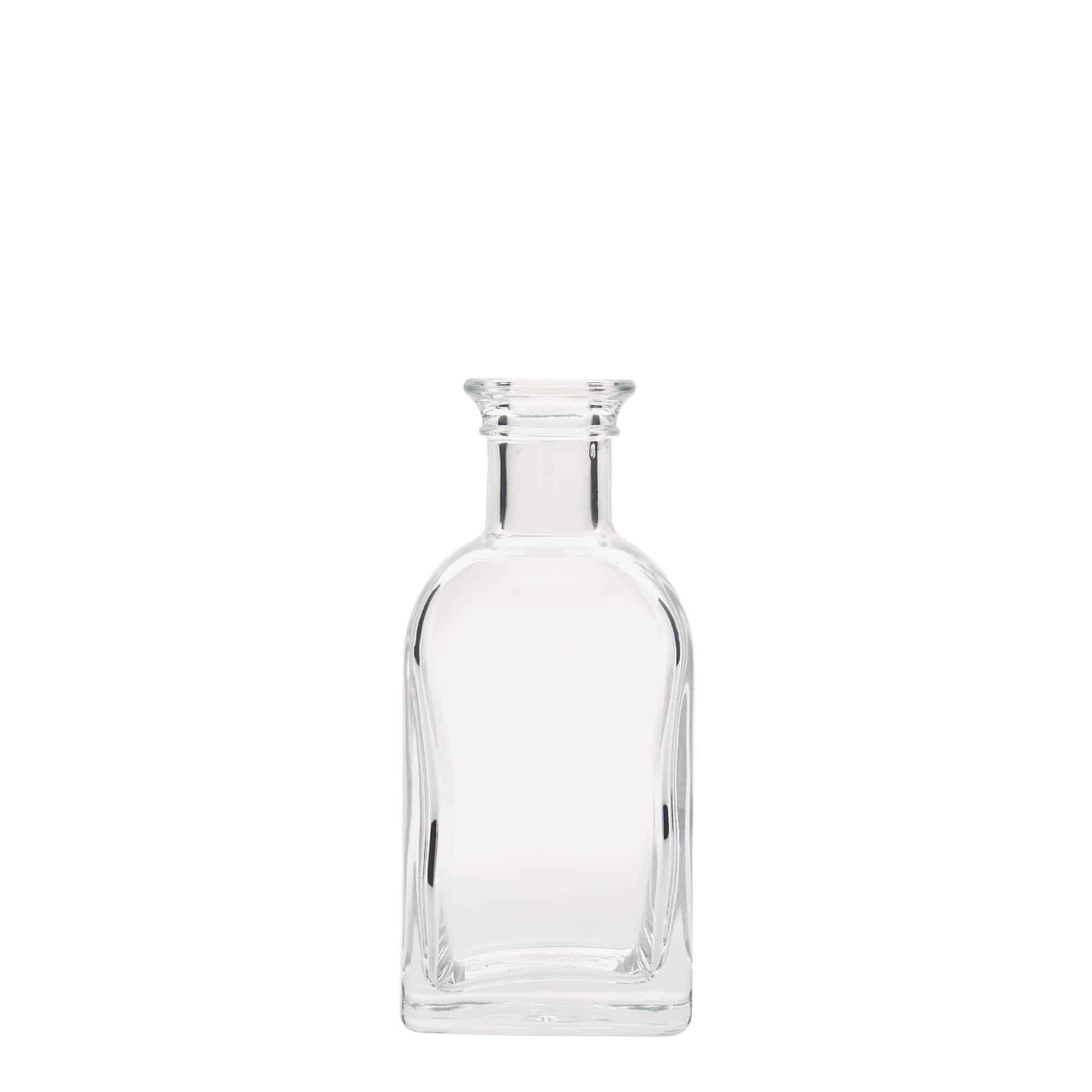 Botella de vidrio de farmacia 'Carré' de 100 ml, cuadrada, boca: corcho Botella de vidrio de farmacia 'Carré' de 100 ml, cuadrada, boca: corcho
