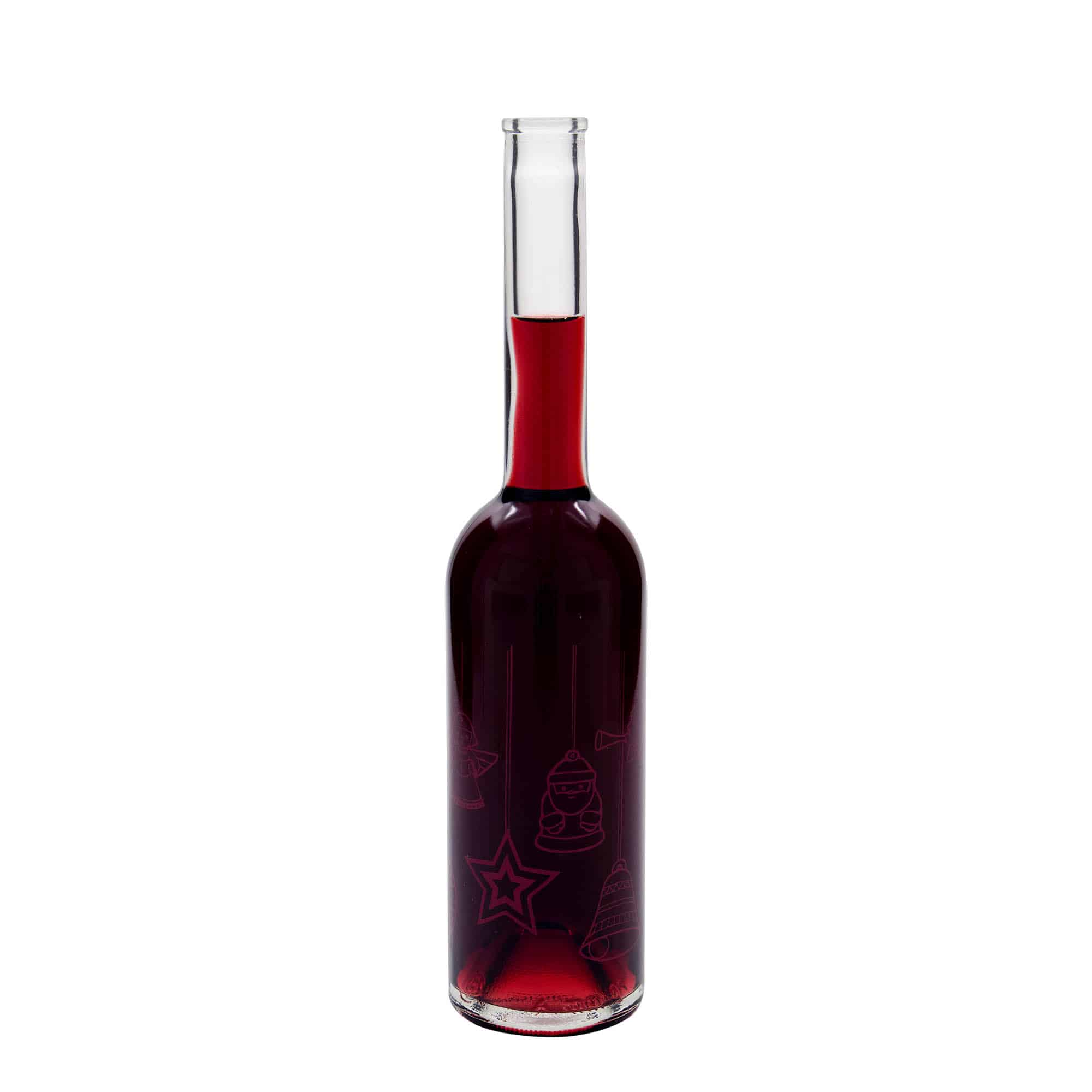 Botella de vidrio 'Opera' de 500 ml, motivo: estrellas, boca: corcho