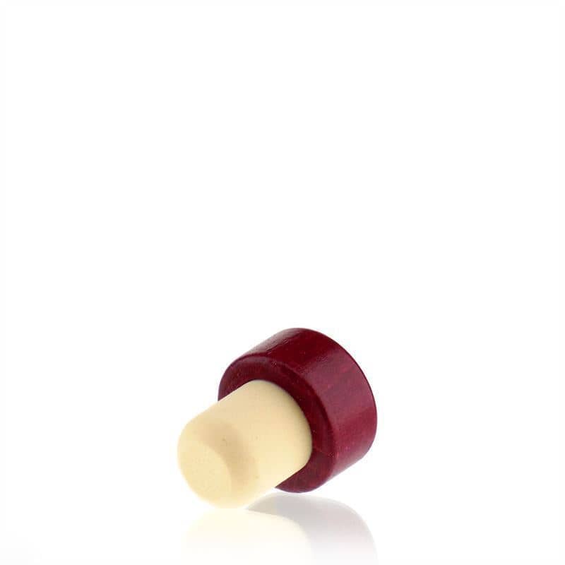Corcho con cabeza de 19 mm, madera, rojo burdeos, para boca: corcho