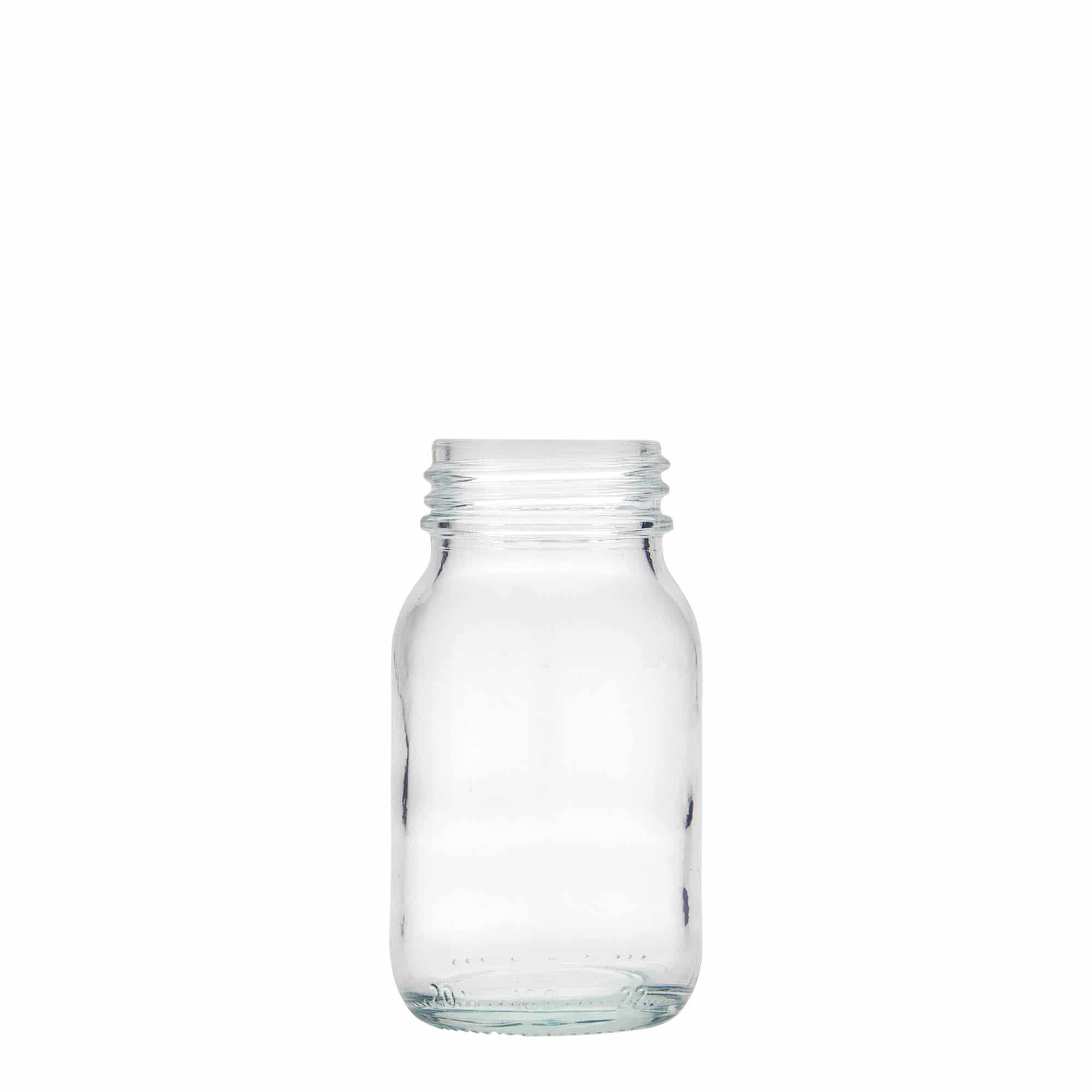 Tarro de boca ancha de 100 ml, boca: DIN 40