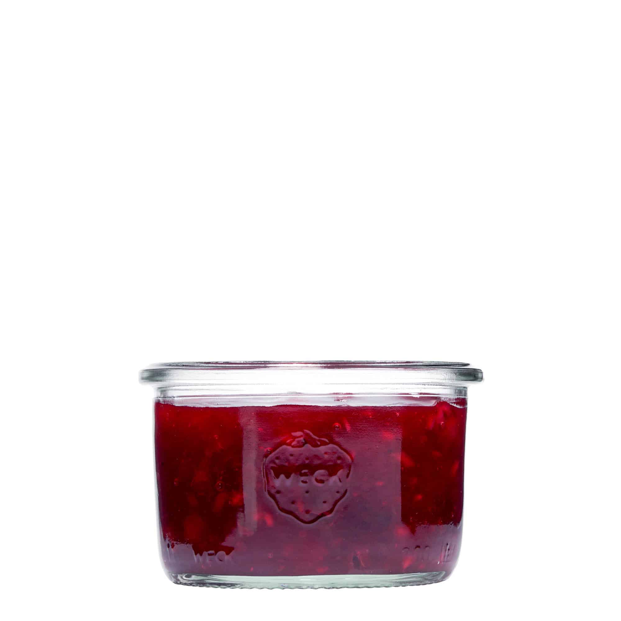 Tarro de vidrio cilíndrico WECK de 200 ml, boca: borde redondo