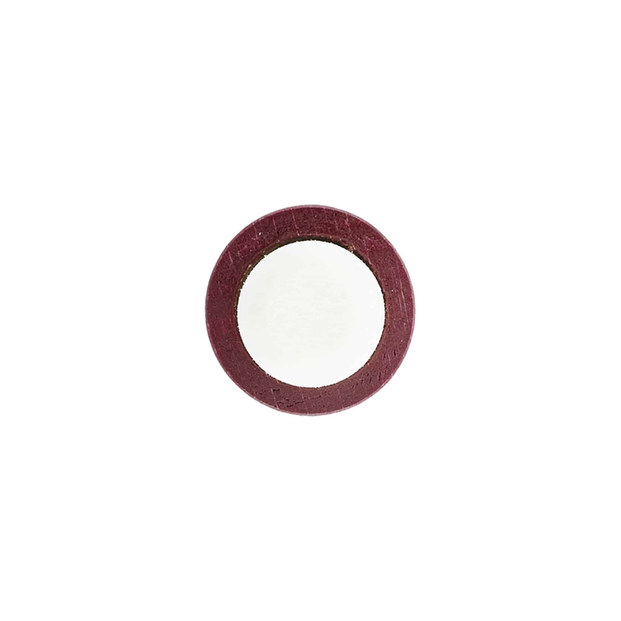 Corcho con cabeza de 19 mm, madera, rojo burdeos, para boca: corcho