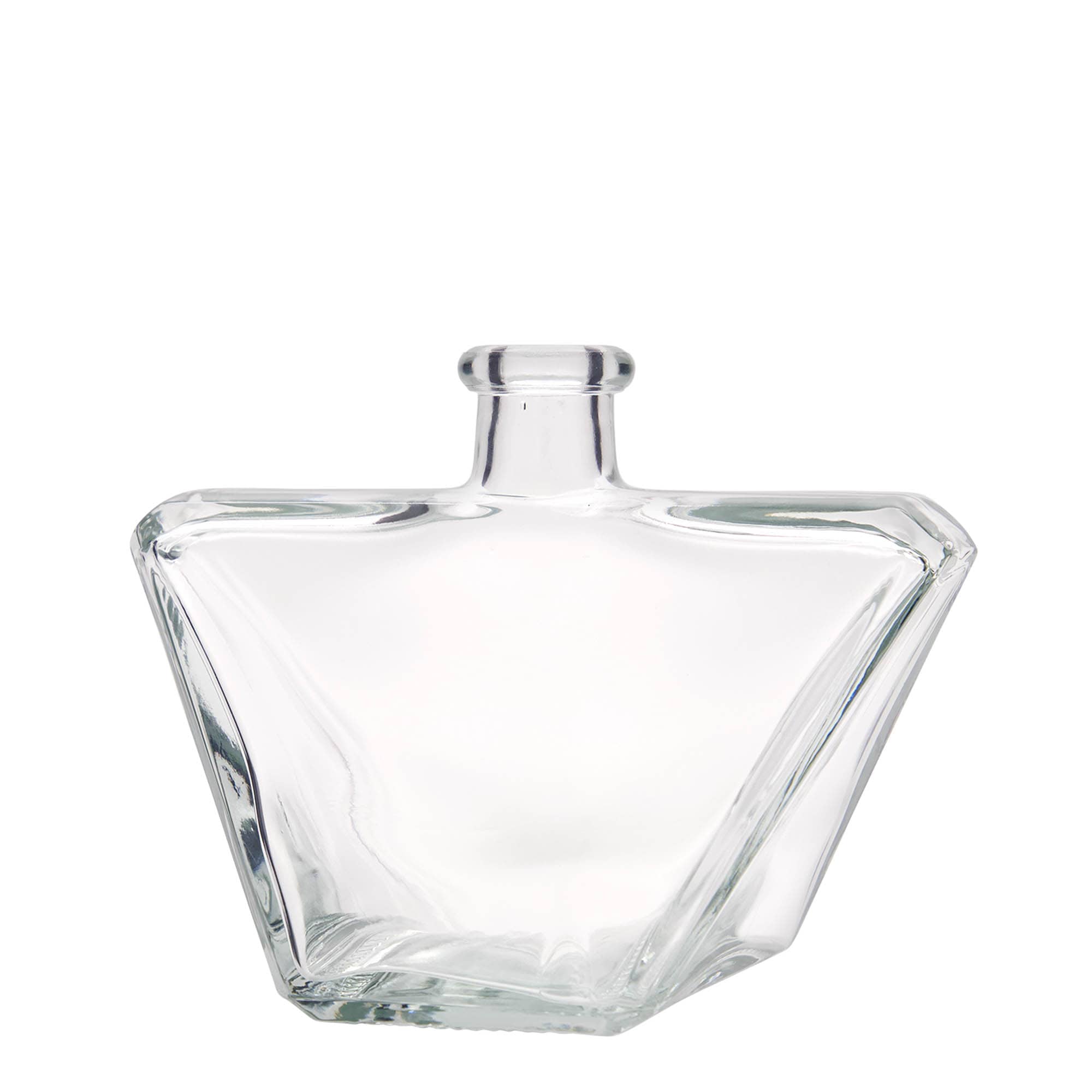 Botella de vidrio de 500 ml 'Charly', rectangular, boca: corcho