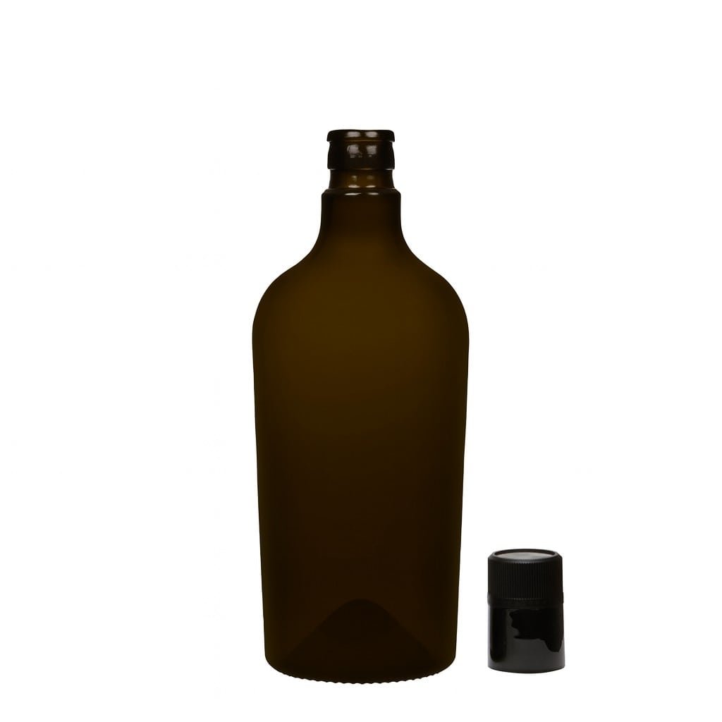Botella de vinagre/aceite de 750 ml 'Oleum', vidrio, verde antiguo, boca: DOP