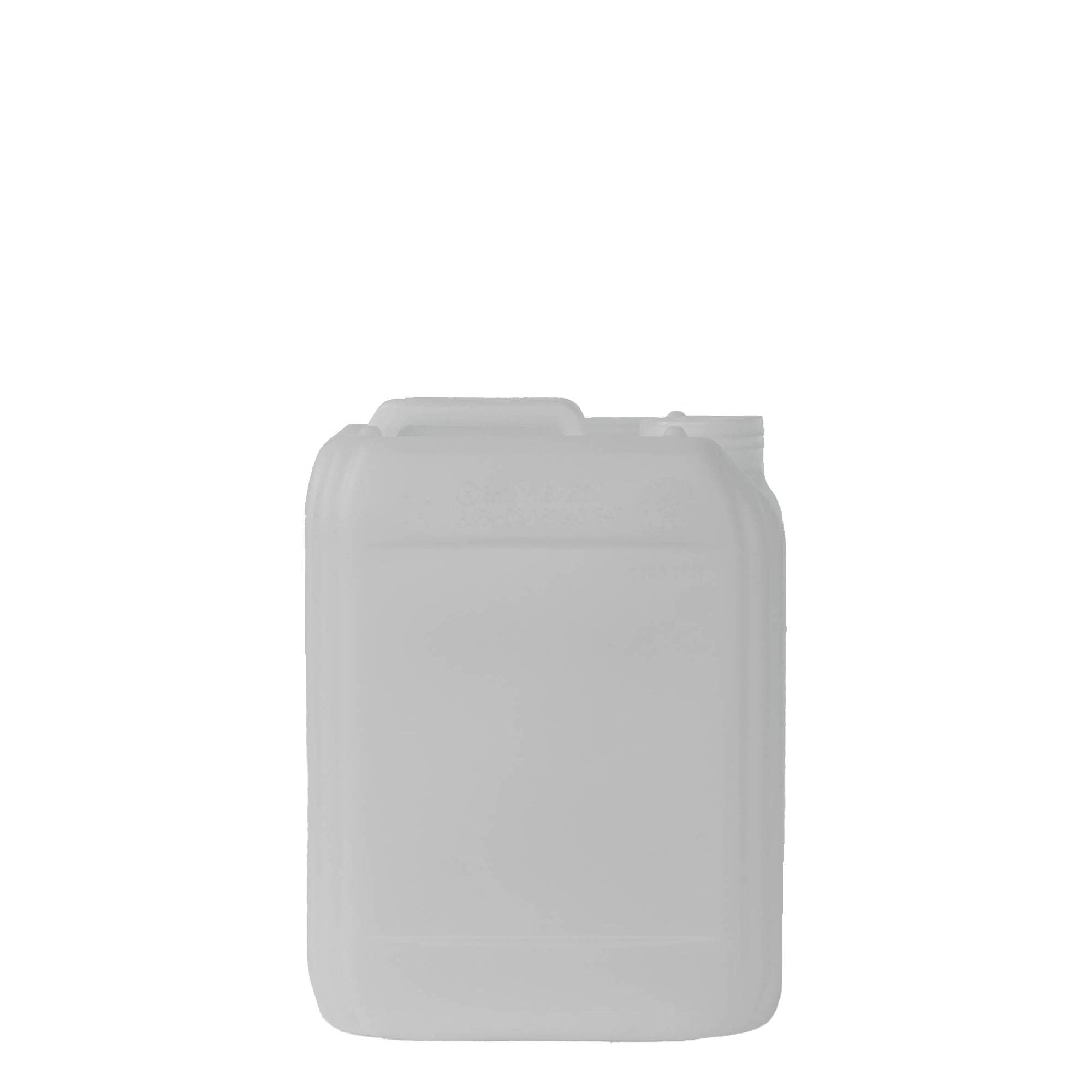 Garrafa de 5 l, rectangular, plástico de HDPE, natural, boca: ND 55 Garrafa de 5 l, rectangular, plástico de HDPE, natural, boca: ND 55
