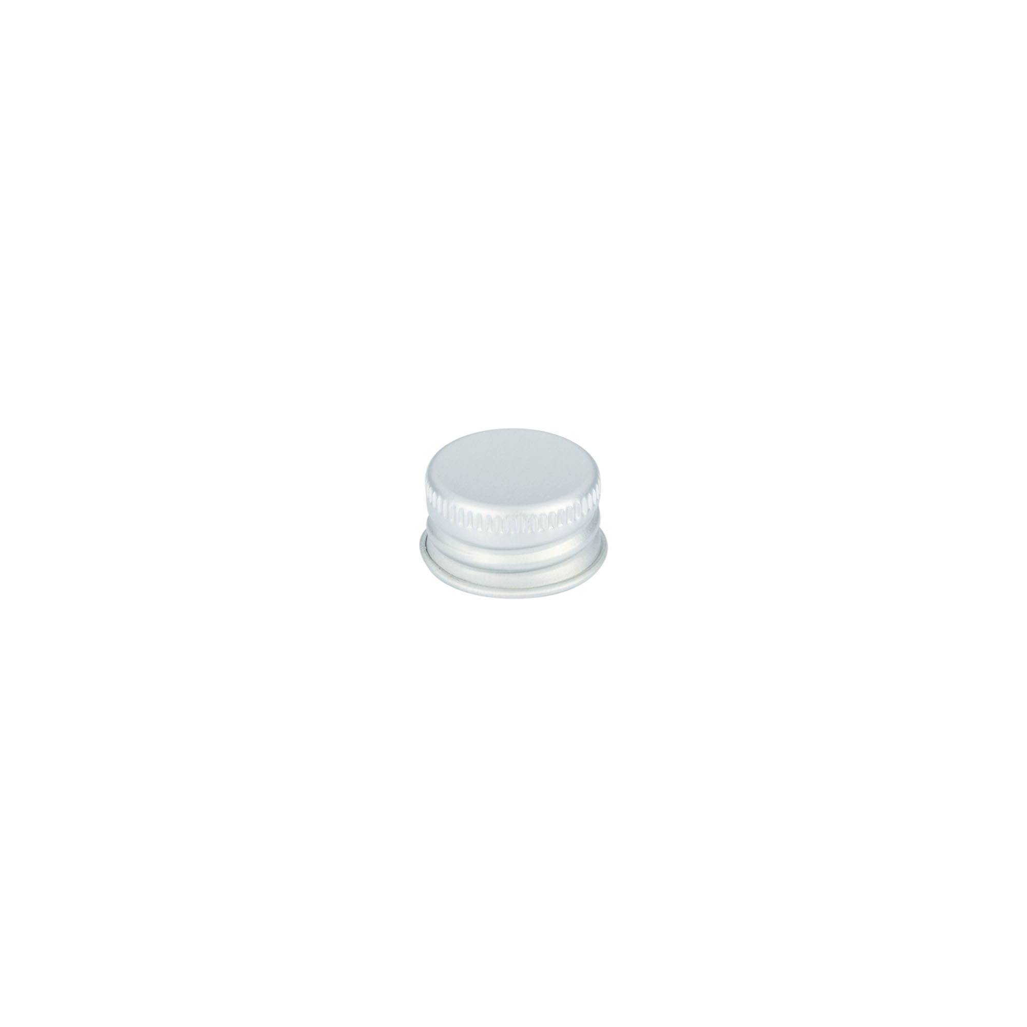 Tapa de rosca, metal, plateado, para boca: 20/410 Tapa de rosca, metal, plateado, para boca: 20/410