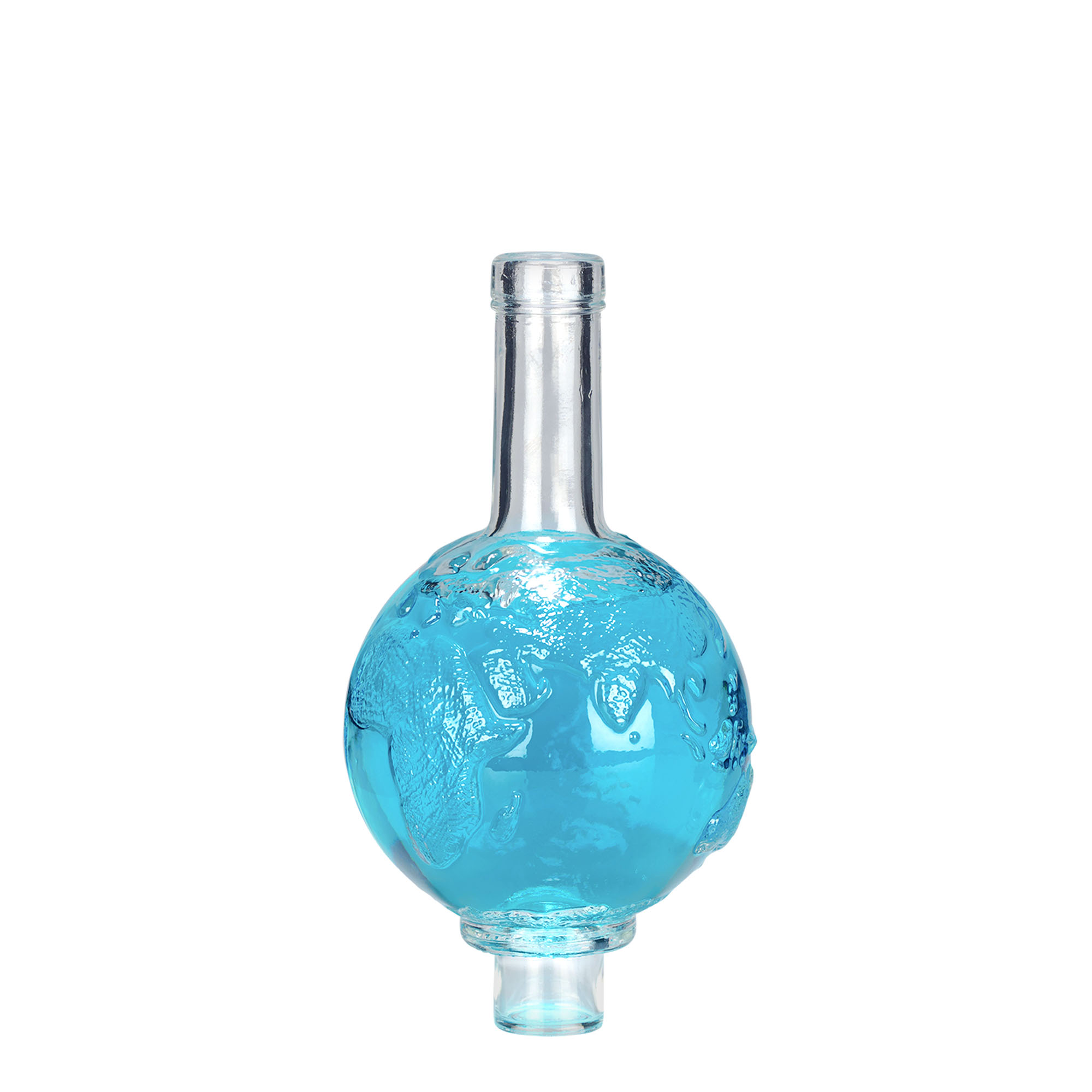 Botella de vidrio de 500 ml 'Globus', boca: corcho