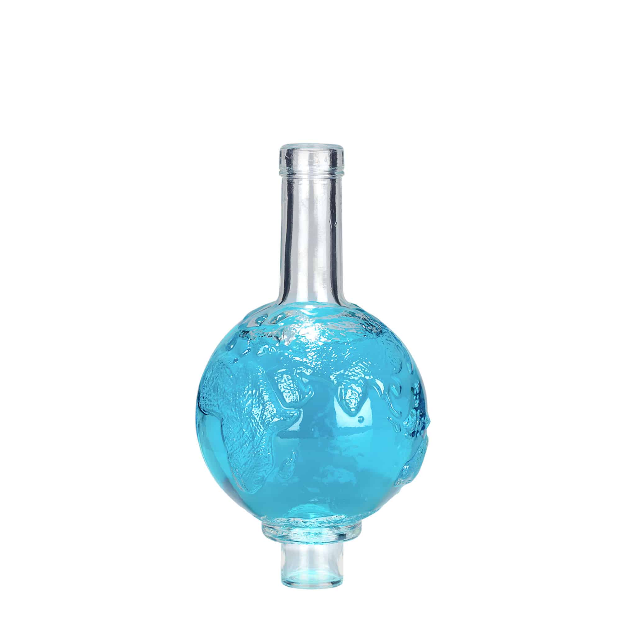 Botella de vidrio de 500 ml 'Globus', boca: corcho