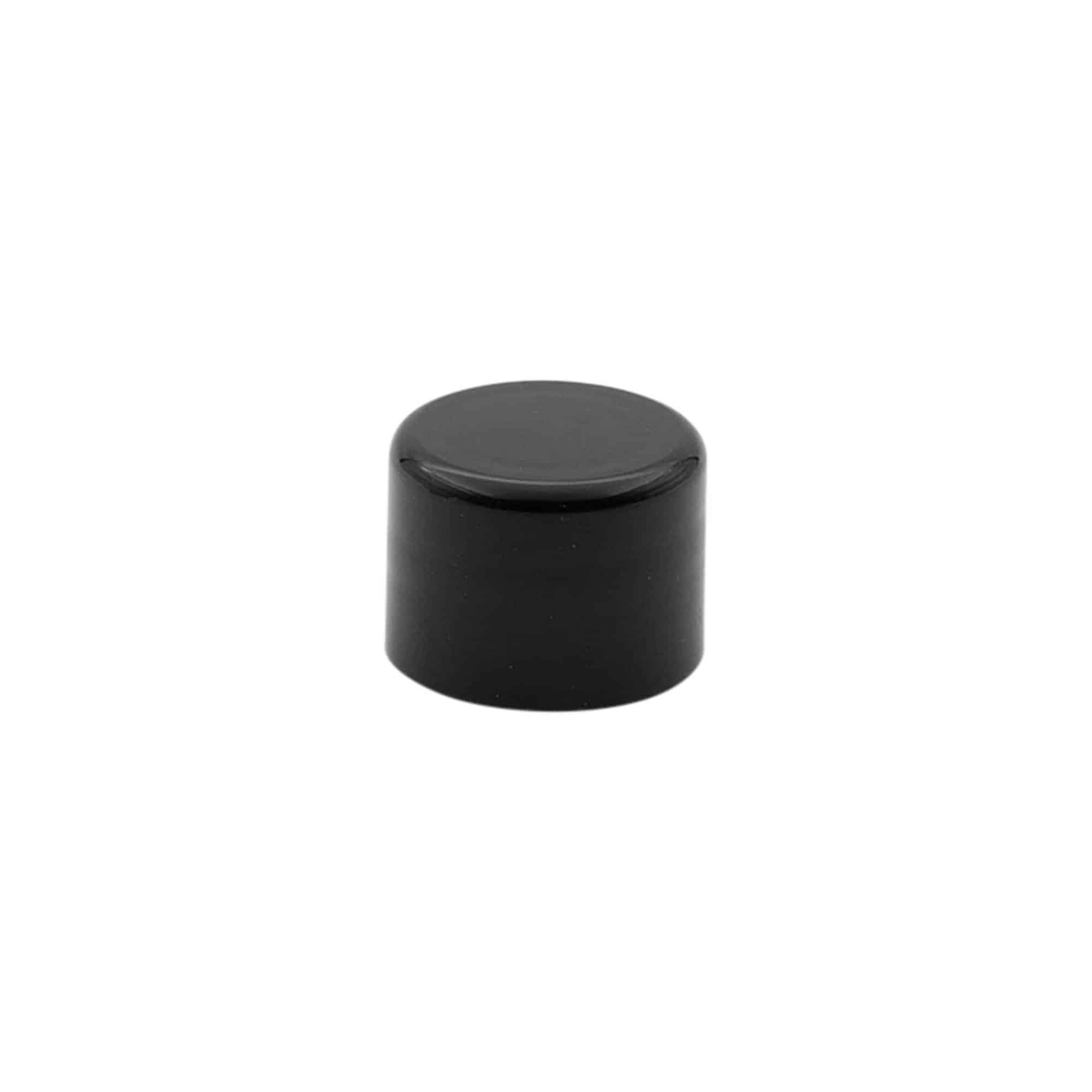 Tapa de rosca, plástico PP, negro, para boca: 20/410