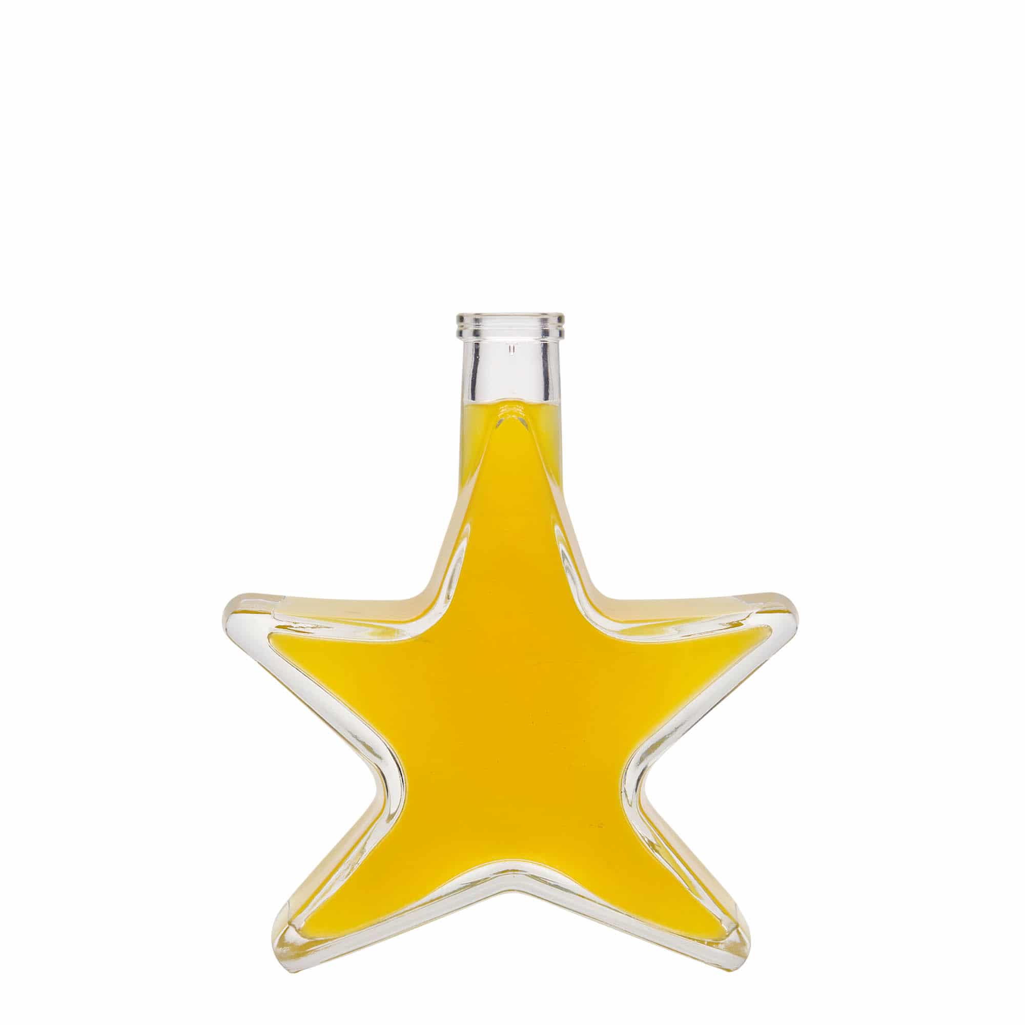 Botella de vidrio de 200 ml 'Estrella', boca: corcho