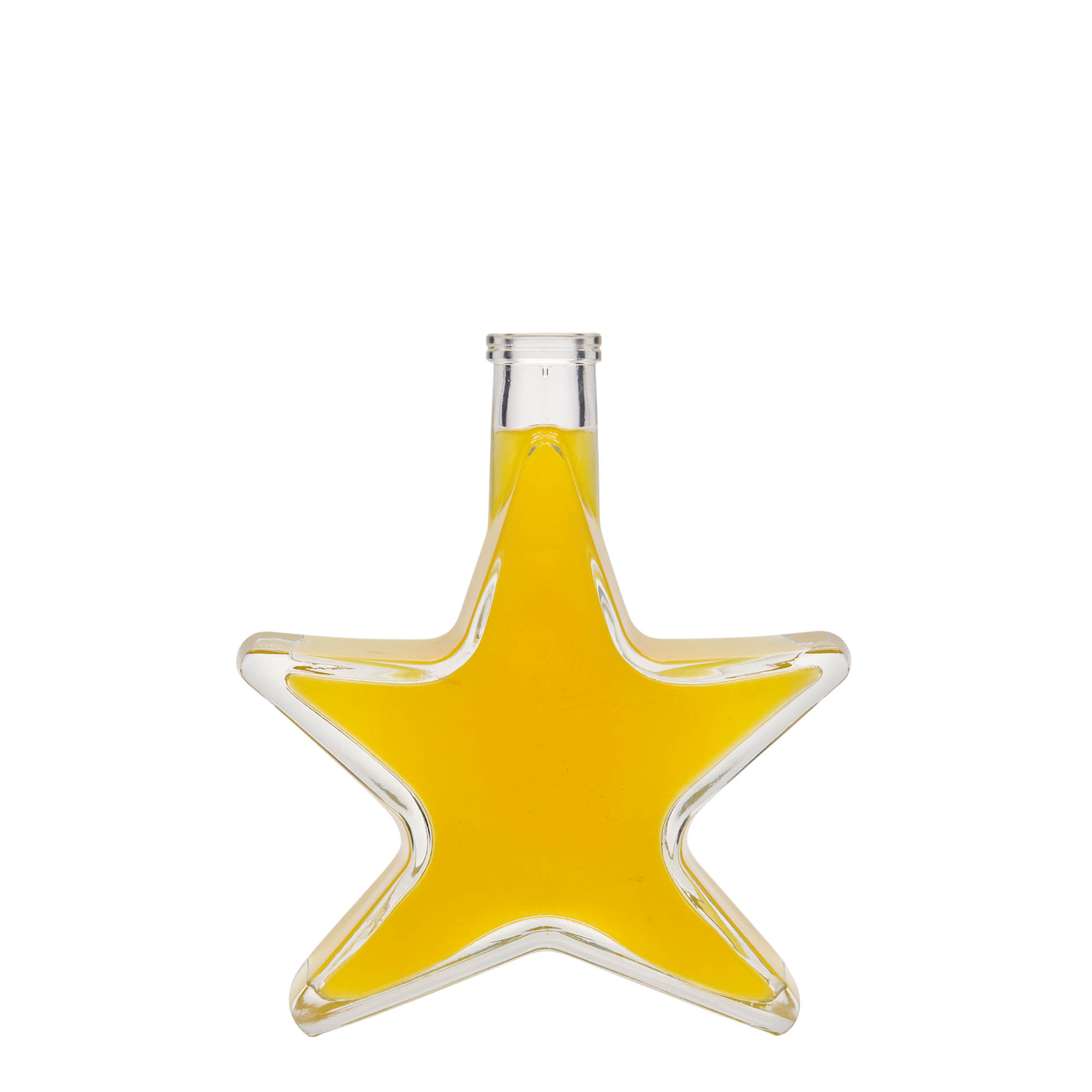 Botella de vidrio de 200 ml 'Estrella', boca: corcho